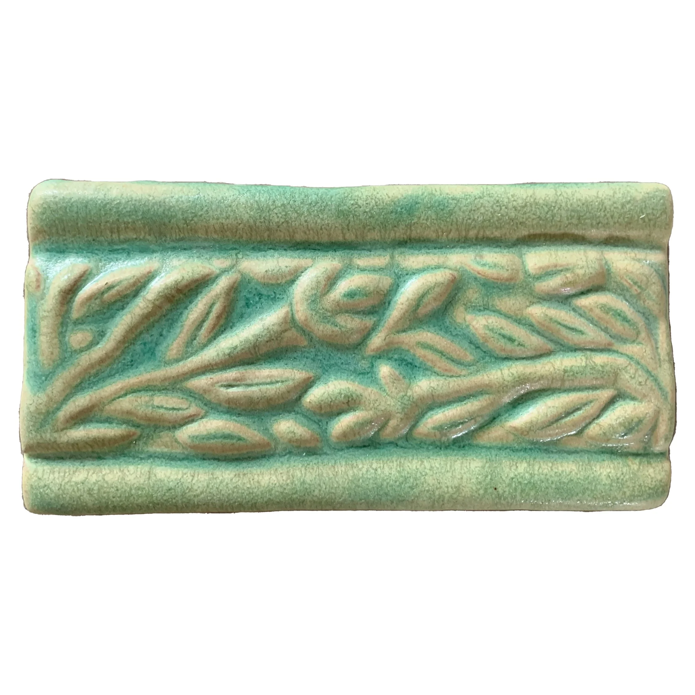 H25-Branches Border-Leaf Green - Lot: (5 tiles)
