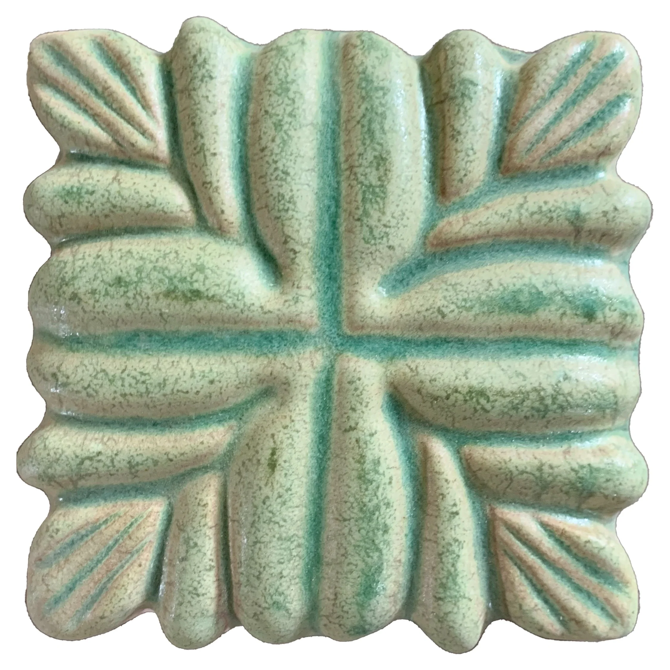 Pointed Leaf 4x4-Leaf Green- Lot: (11 tiles)