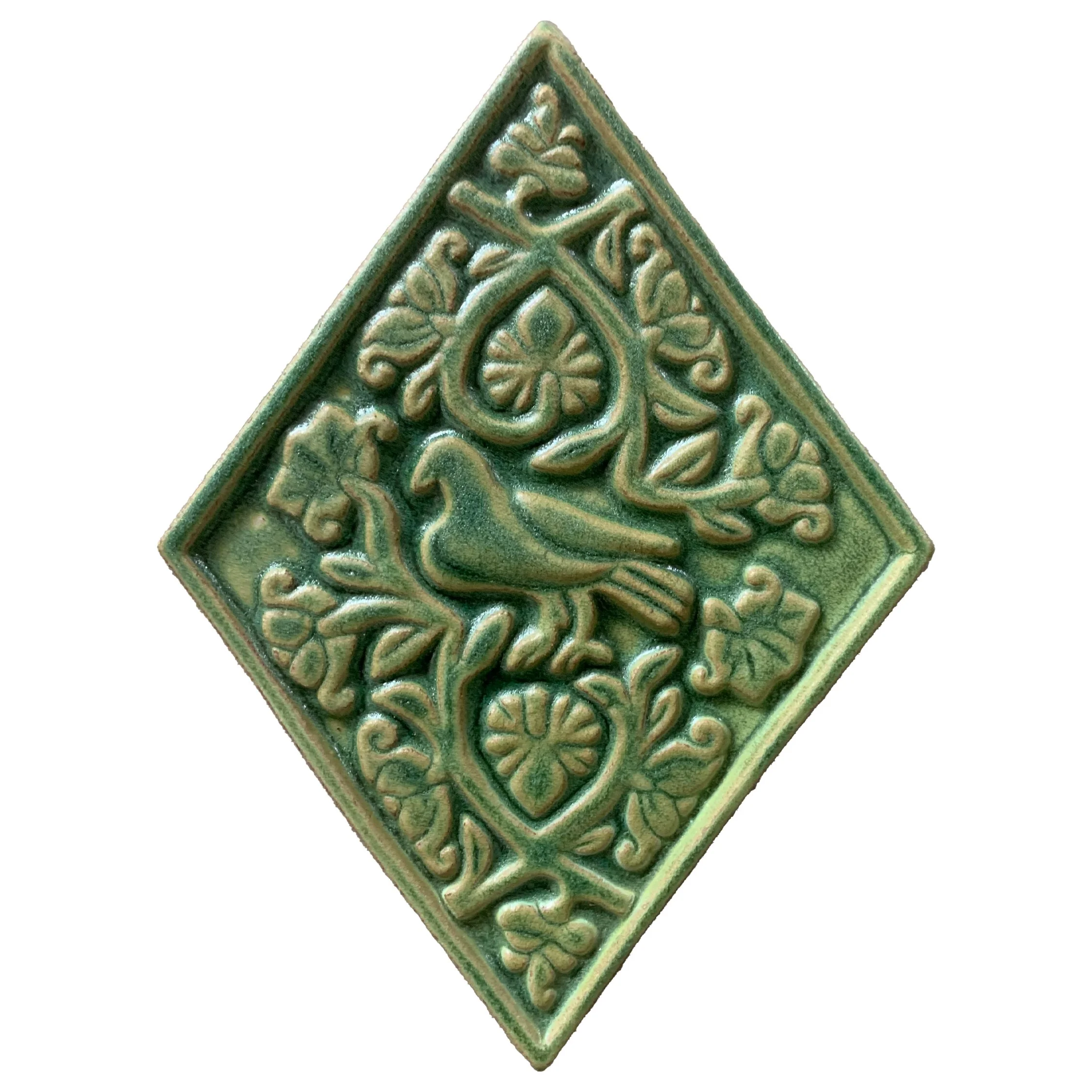 211-Bird Diamond-Evergreen (1 tile)