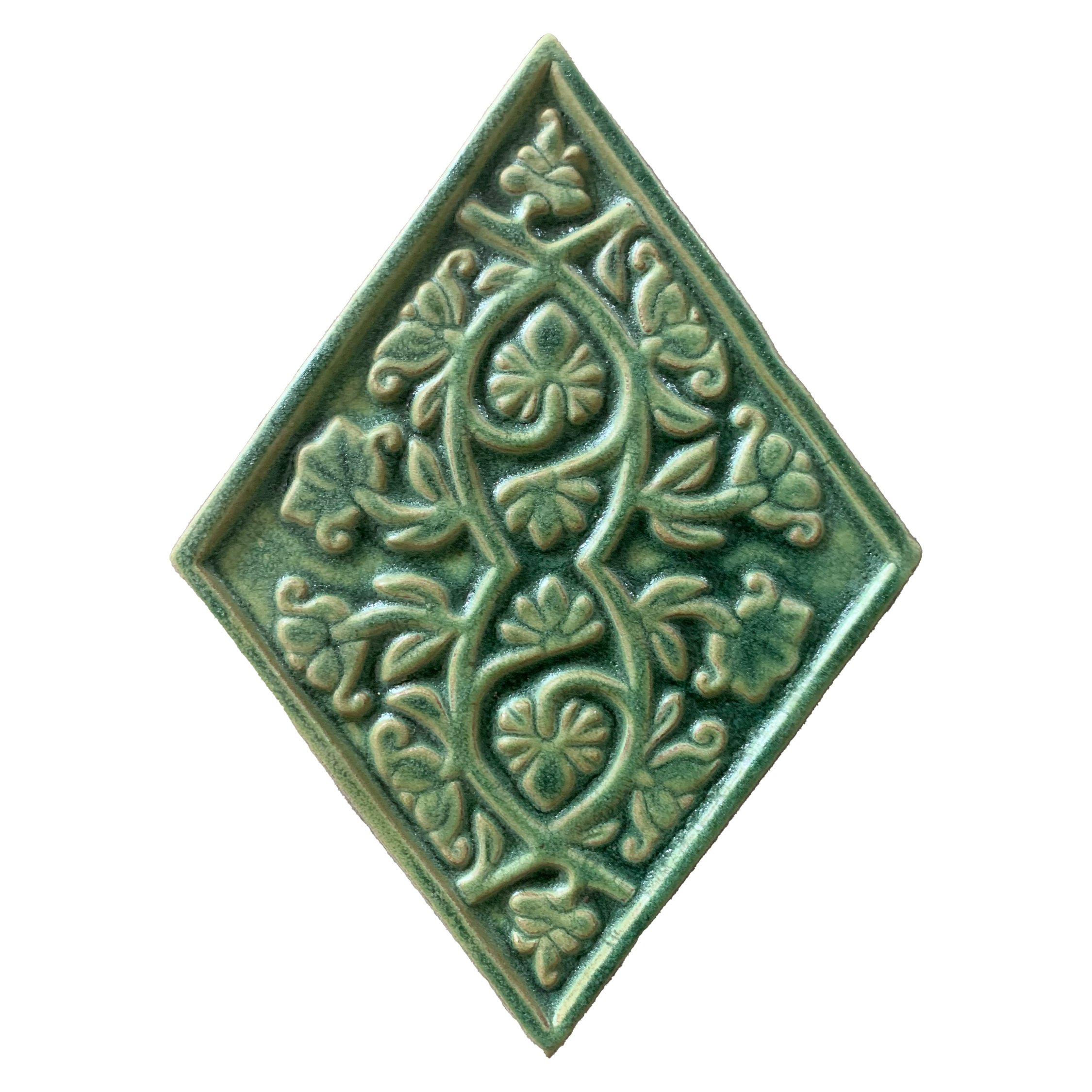 213-Decorative Diamond-Evergreen - Lot: (12 tiles)