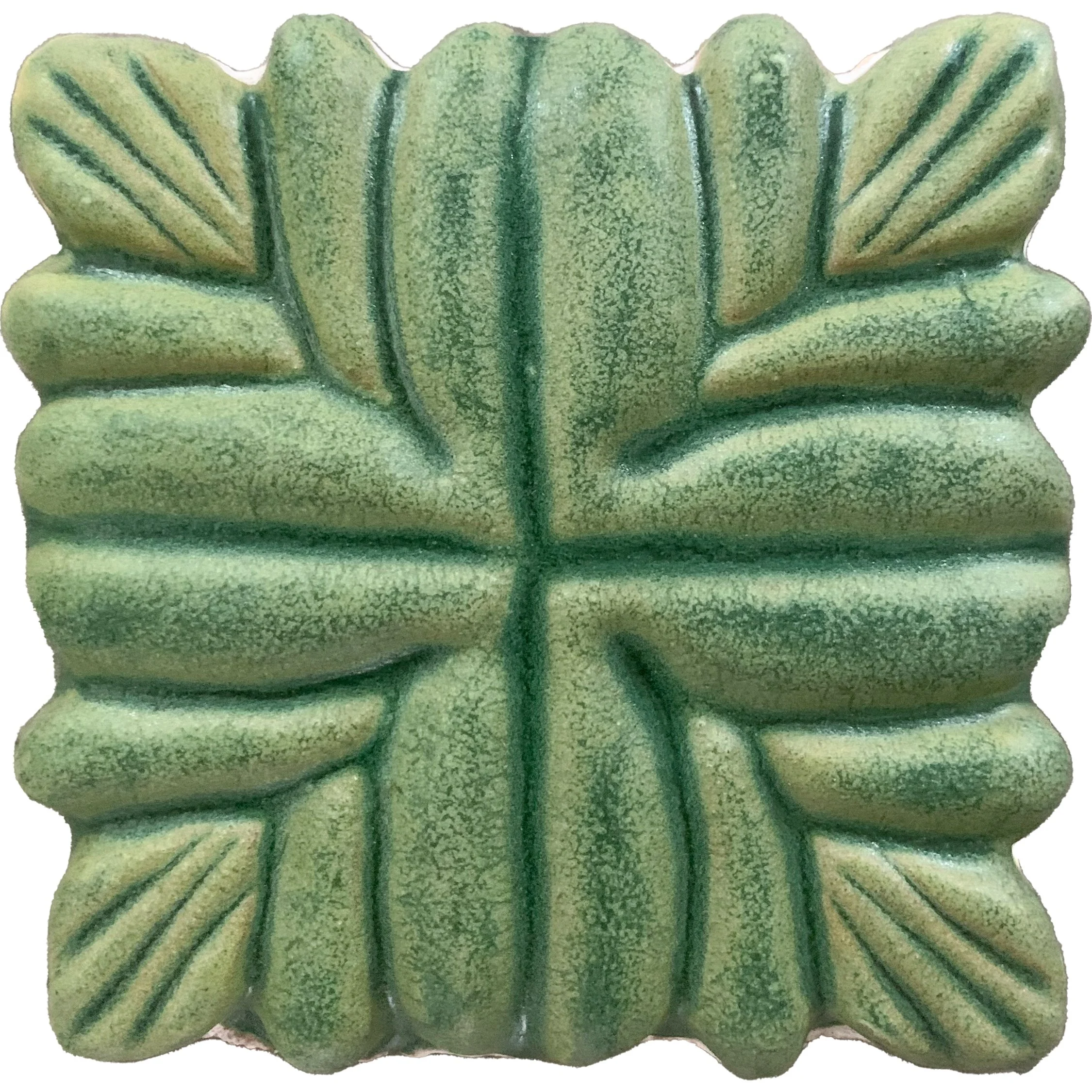 113-Pointed Leaf 4x4-Evergreen - Lot: (9 tiles)