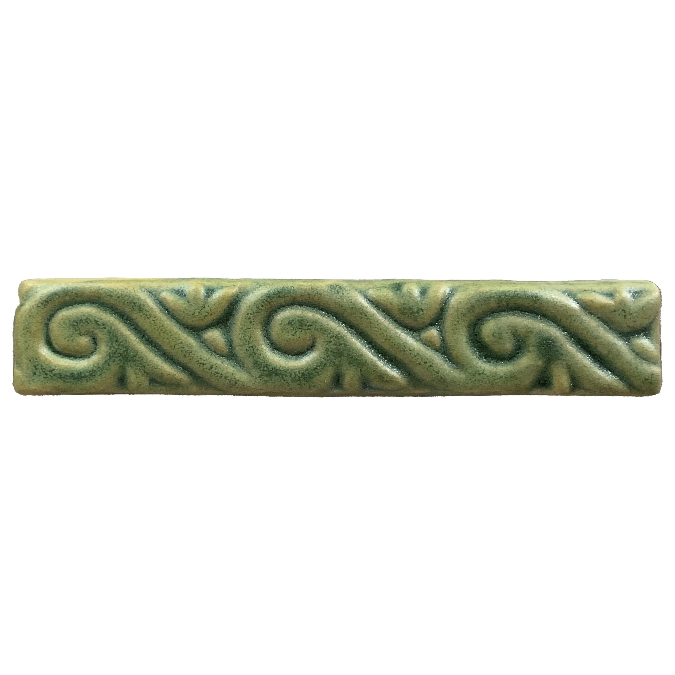H07-Greek Scroll Trim-Evergreen - Lot: (45 tiles)