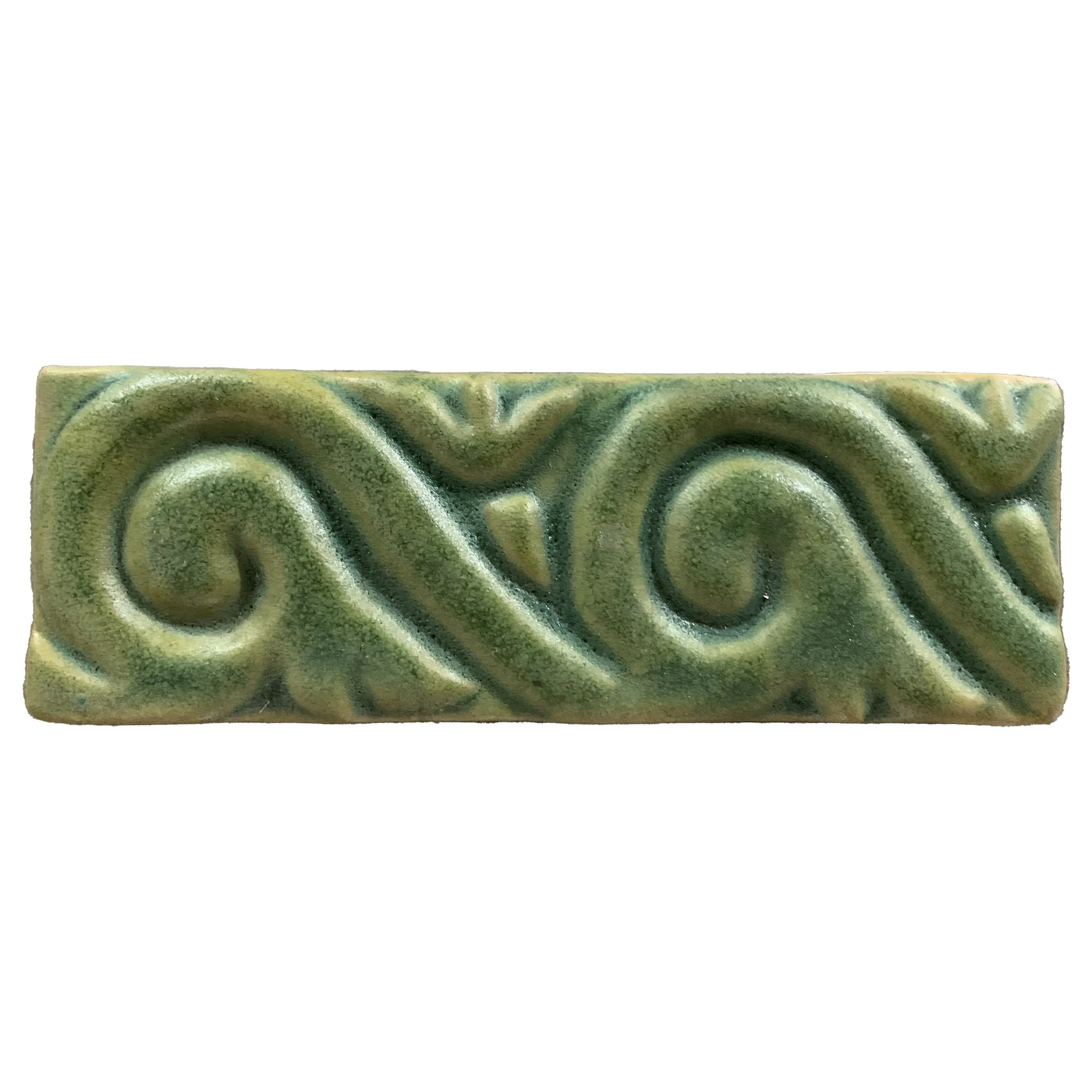 H22-Large Greek Scroll-Evergreen - Lot: (12 tiles)