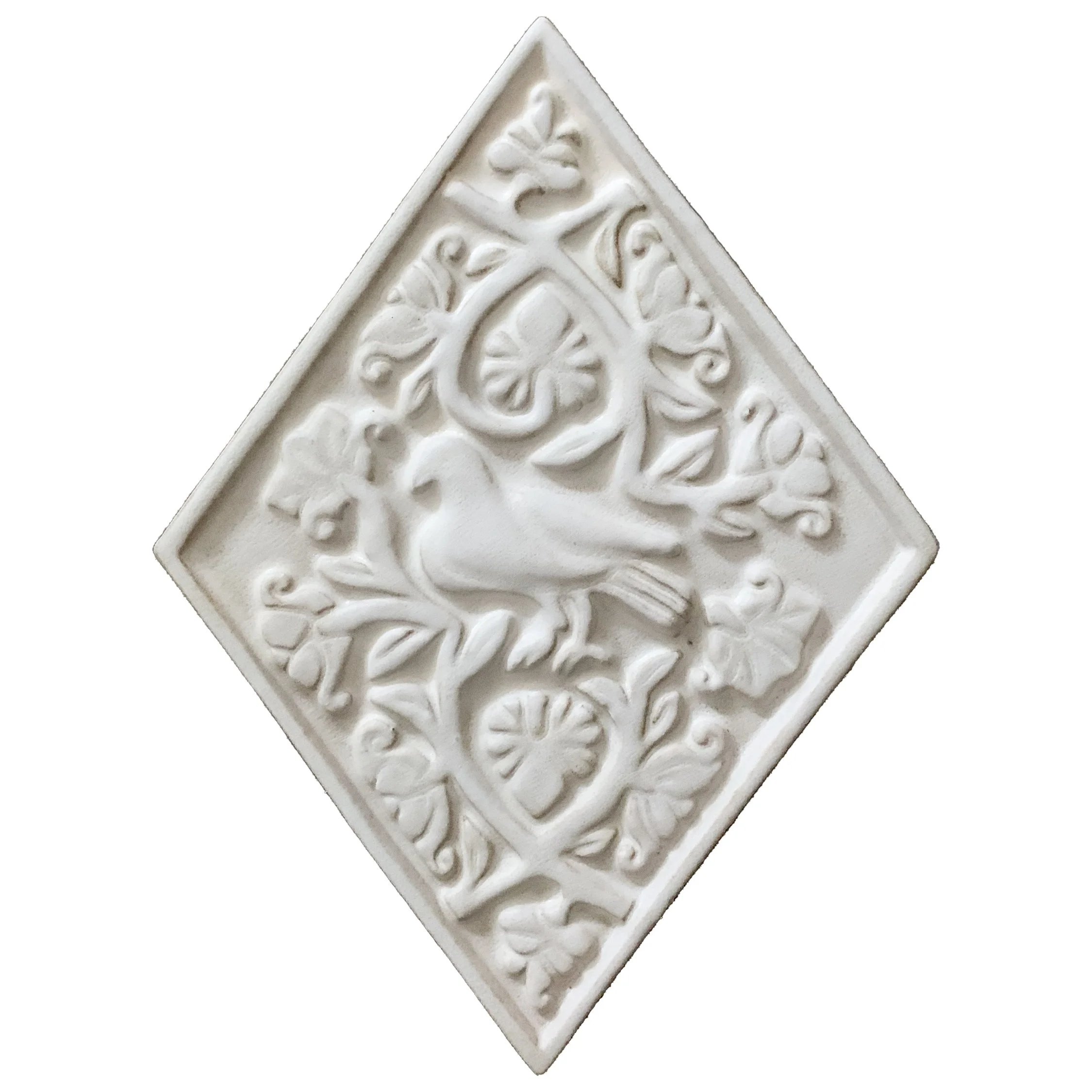 211-Bird Diamond-White Frost - Lot: (4 tiles)