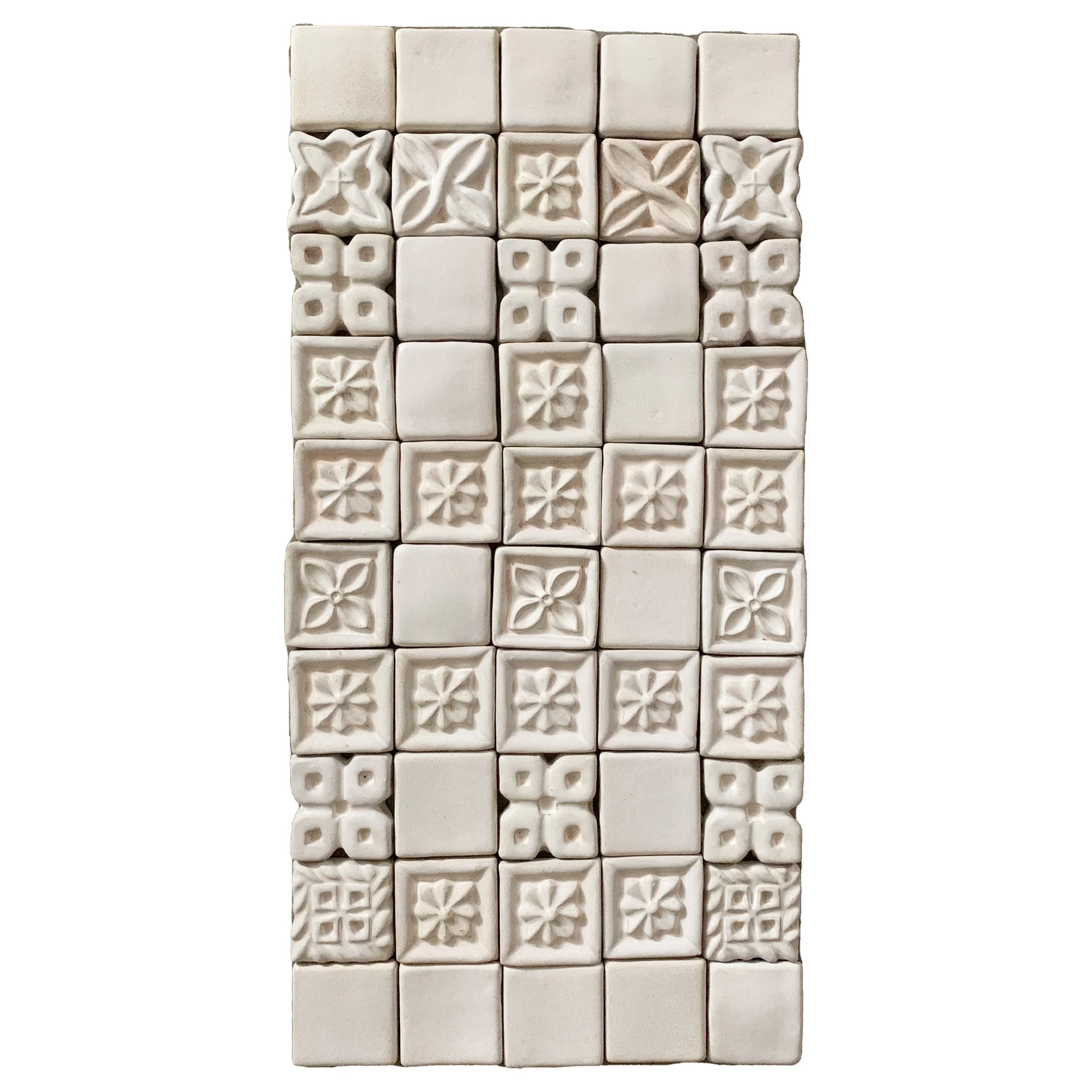 Assorted Octagon Inserts-White Frost - Lot: (52 tiles)