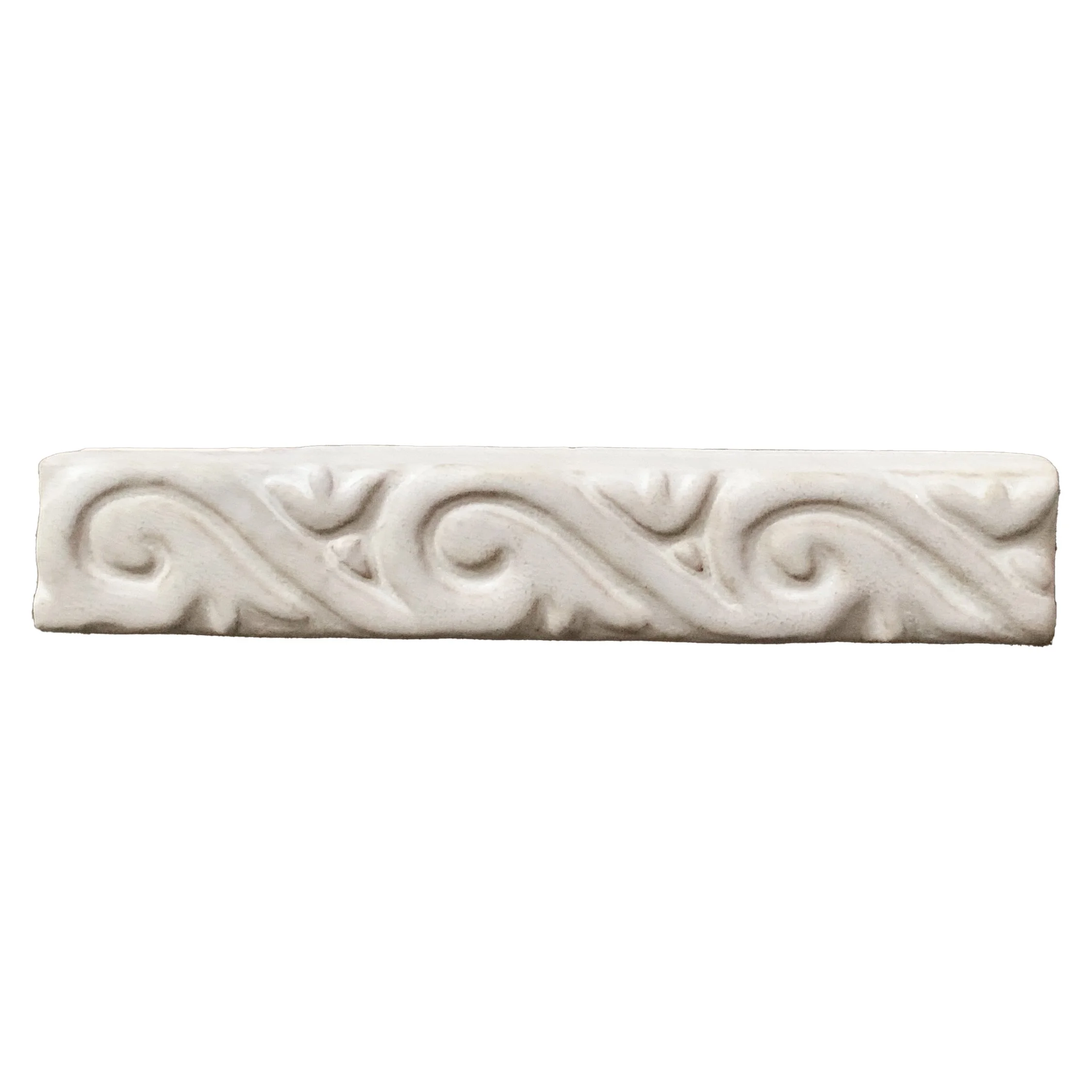 H07-Greek Scroll-White Frost - Lot: (10 tiles)