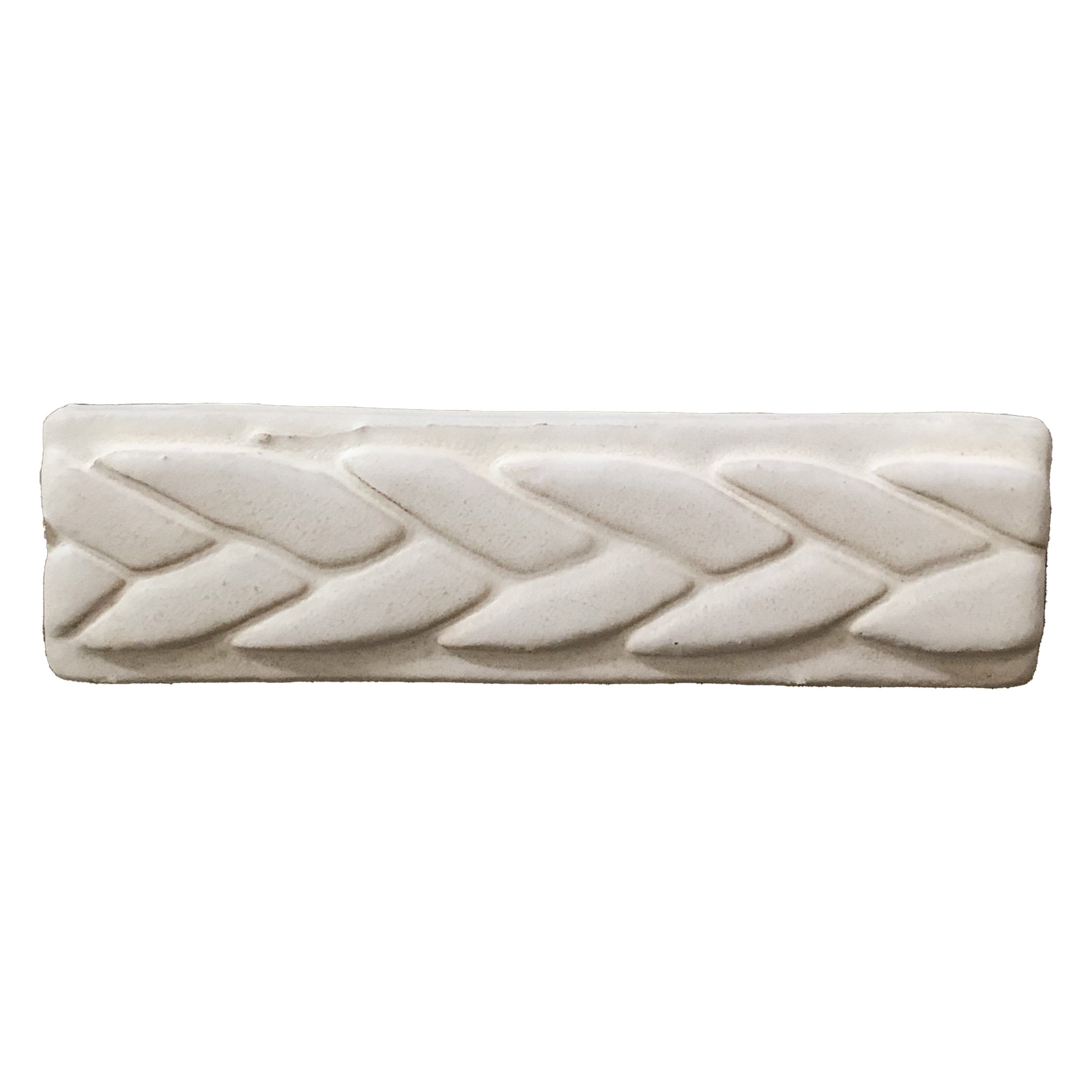 H16-Braided Trim-White Frost - Lot: (10 tiles)