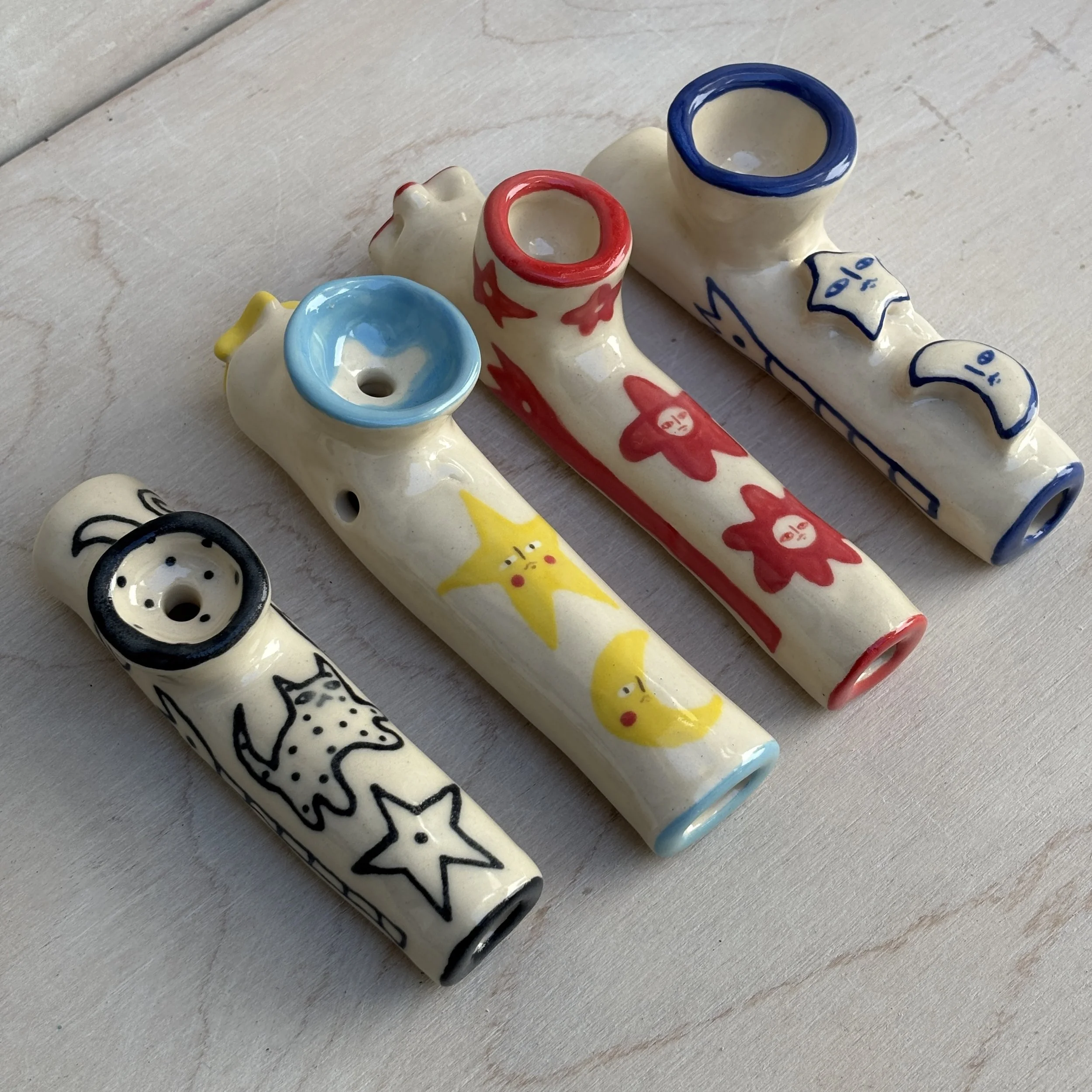 Polka Black Cat Pipe