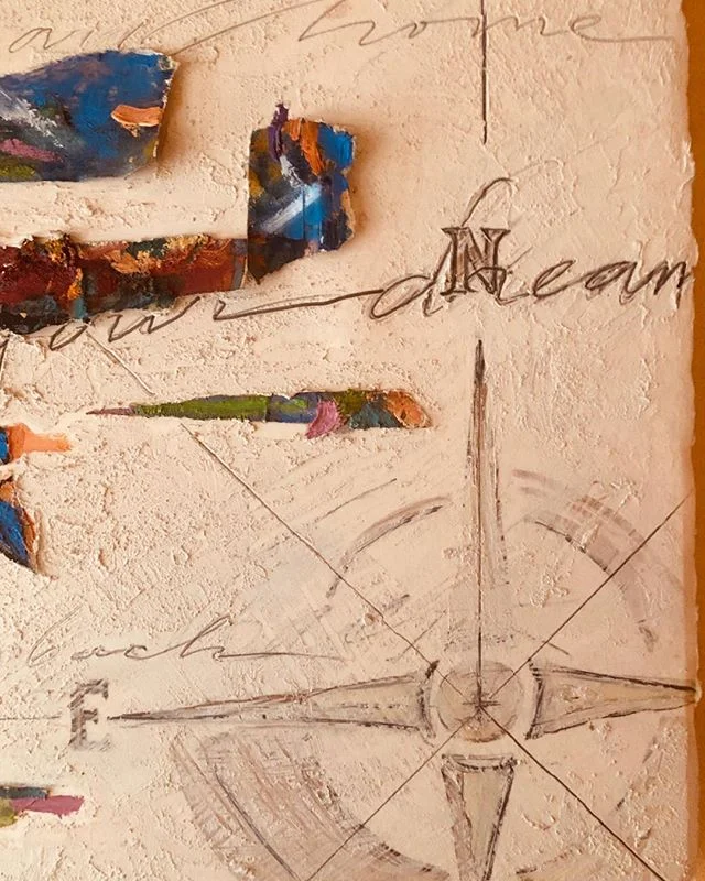 Go confidently in the direction of your dreams
sjbATELIER mixed media on paper 
Dream On 
sand, pencil ,paint &amp; paper 
#artlove
#artofinstagram
#mixedmediacollage
#directionofyourdreams