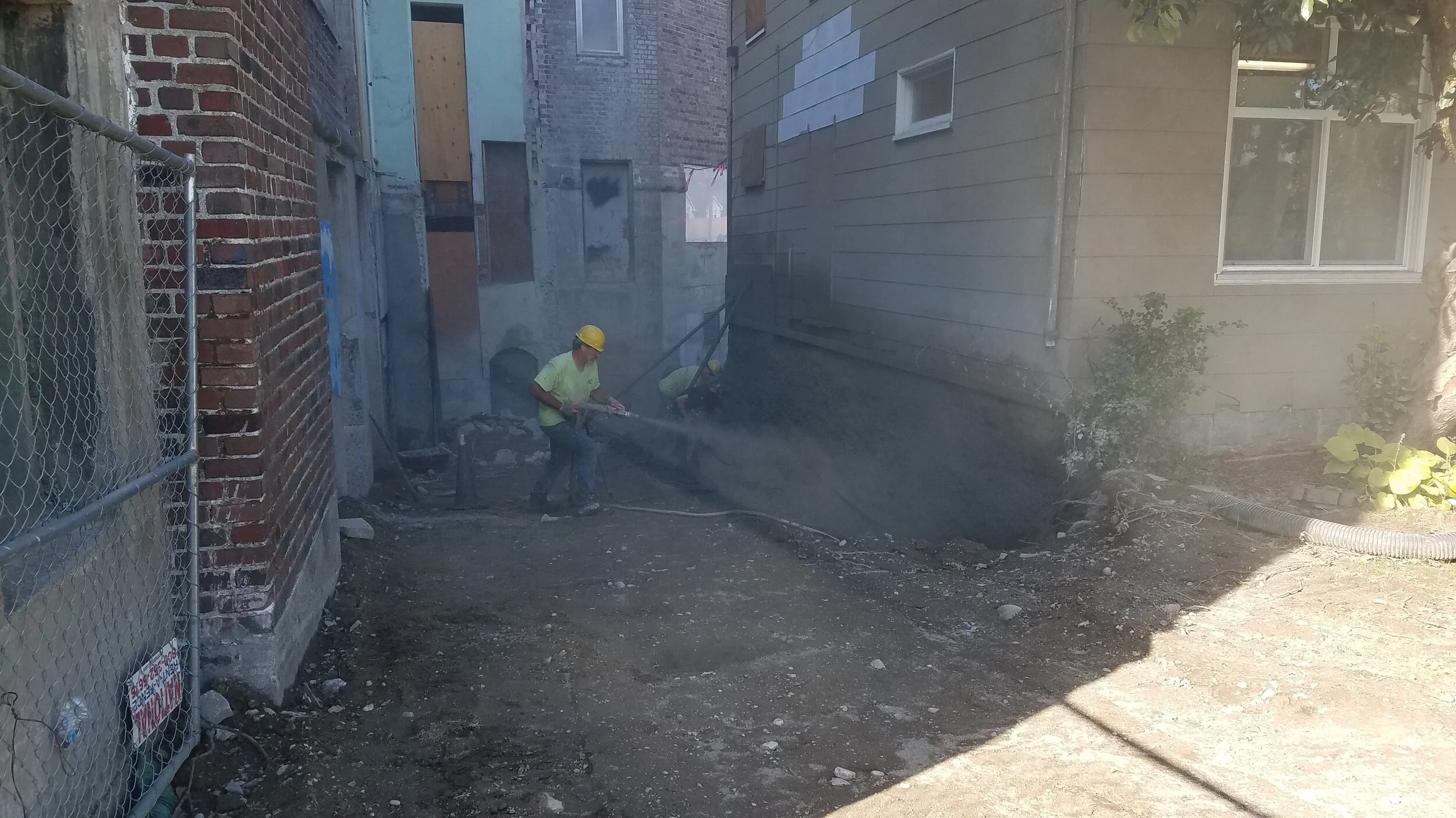  Barry Nilsen’s Company, reinforcing the foundation of Trinity House. 