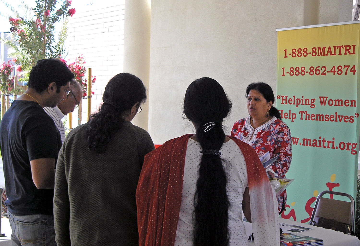 Maitri Outreach Table at Livermore Temple