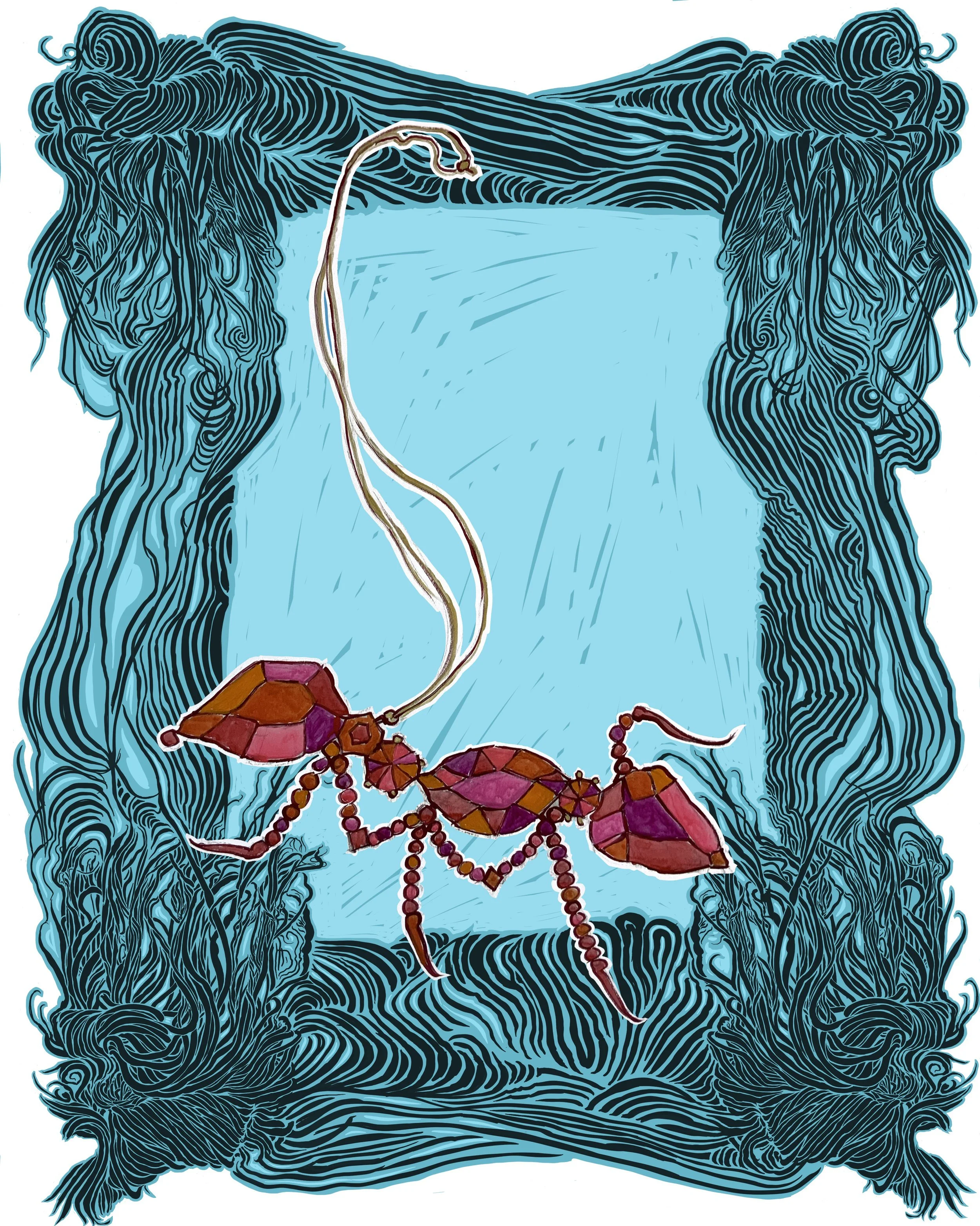 Ant pendant Blue mop fog.jpg
