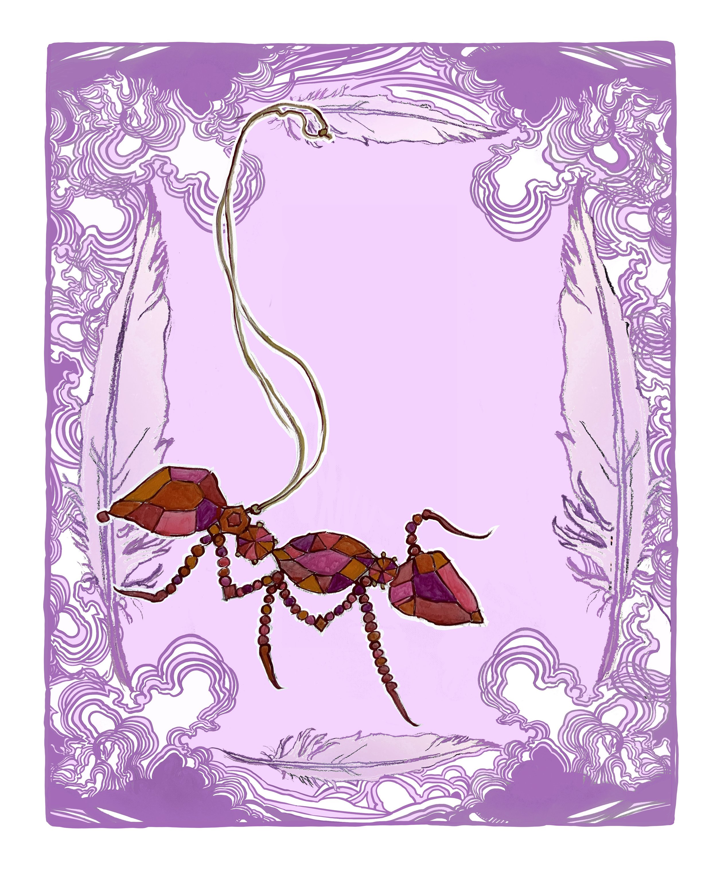 Ant pendant Pink cloudy border.jpg