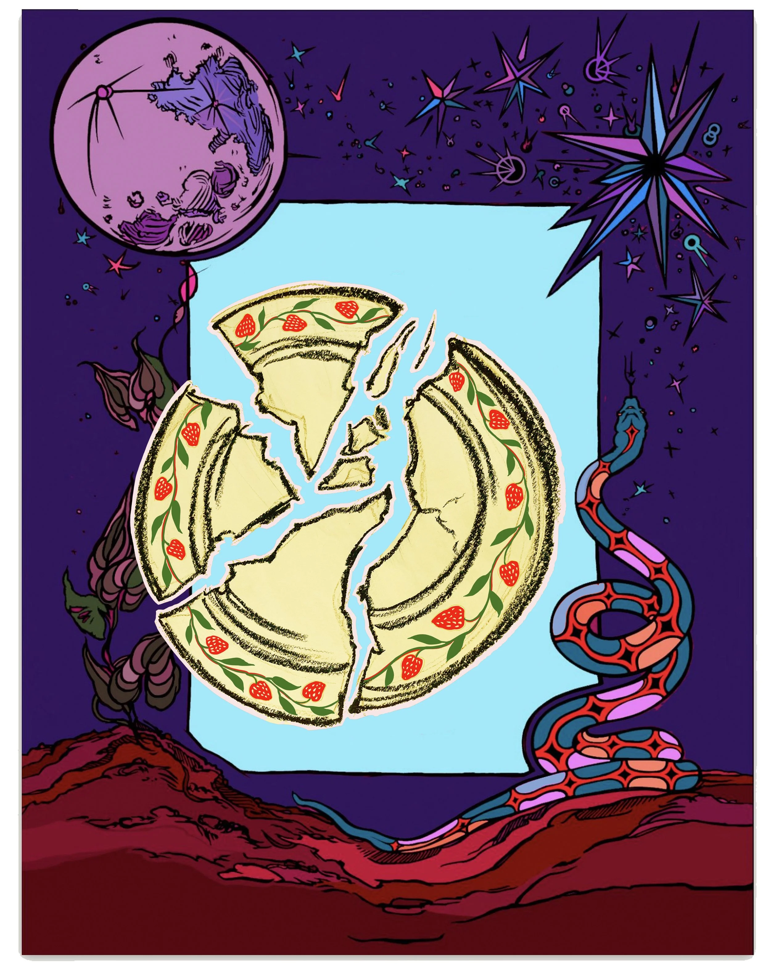 Broken plate  4 sisters purples.jpg