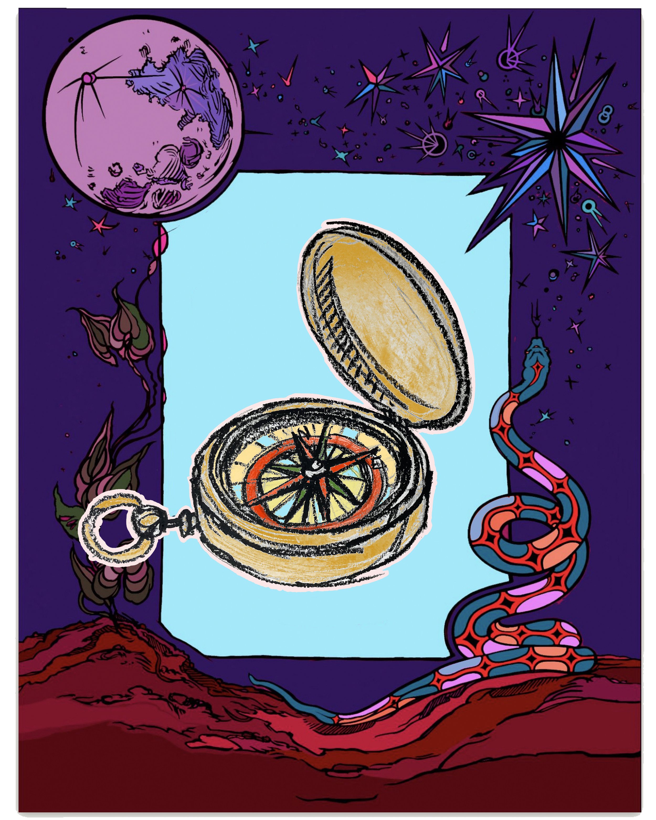 Compass  4 sisters purples.jpg