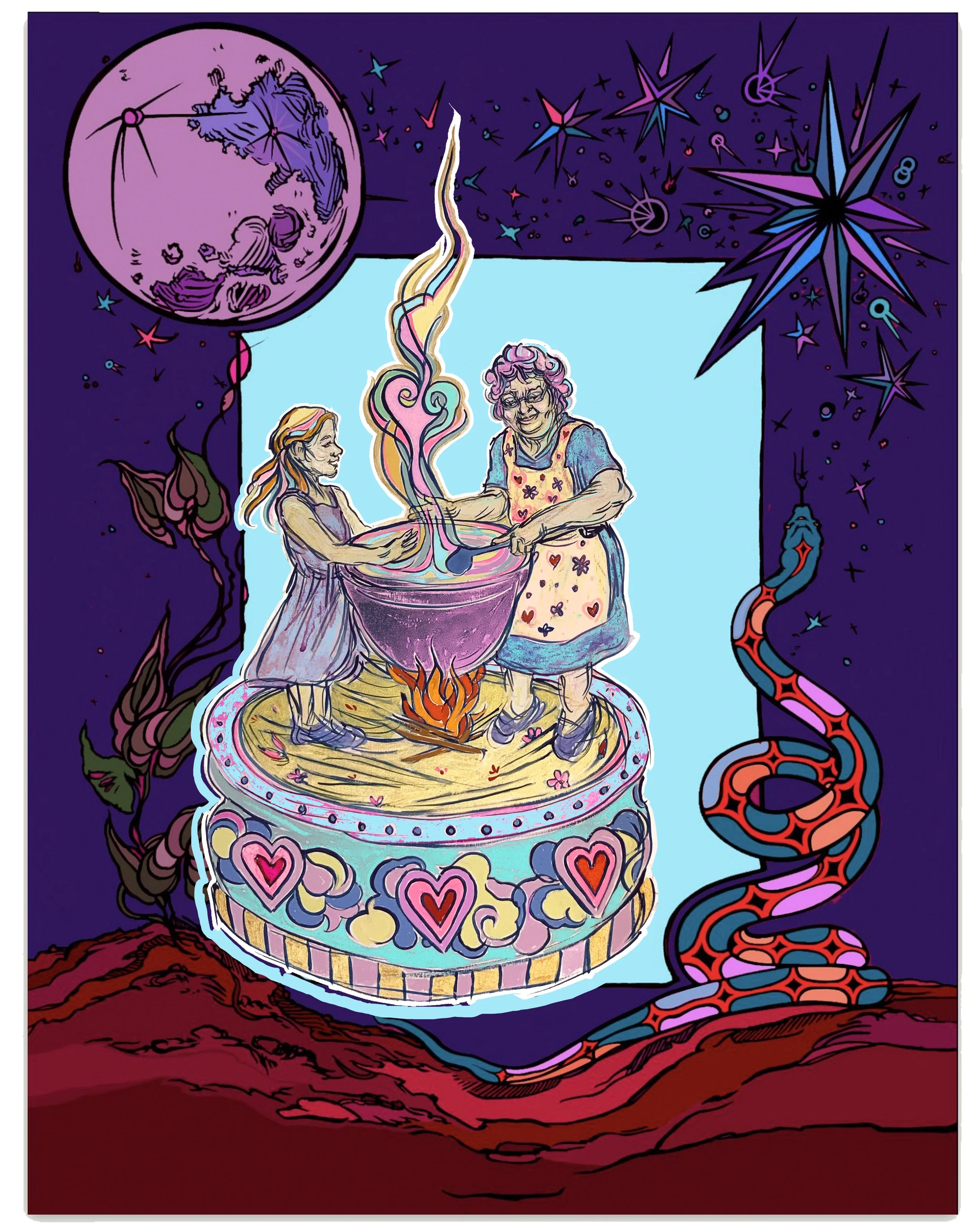 Music Box 4 sisters purples.jpg