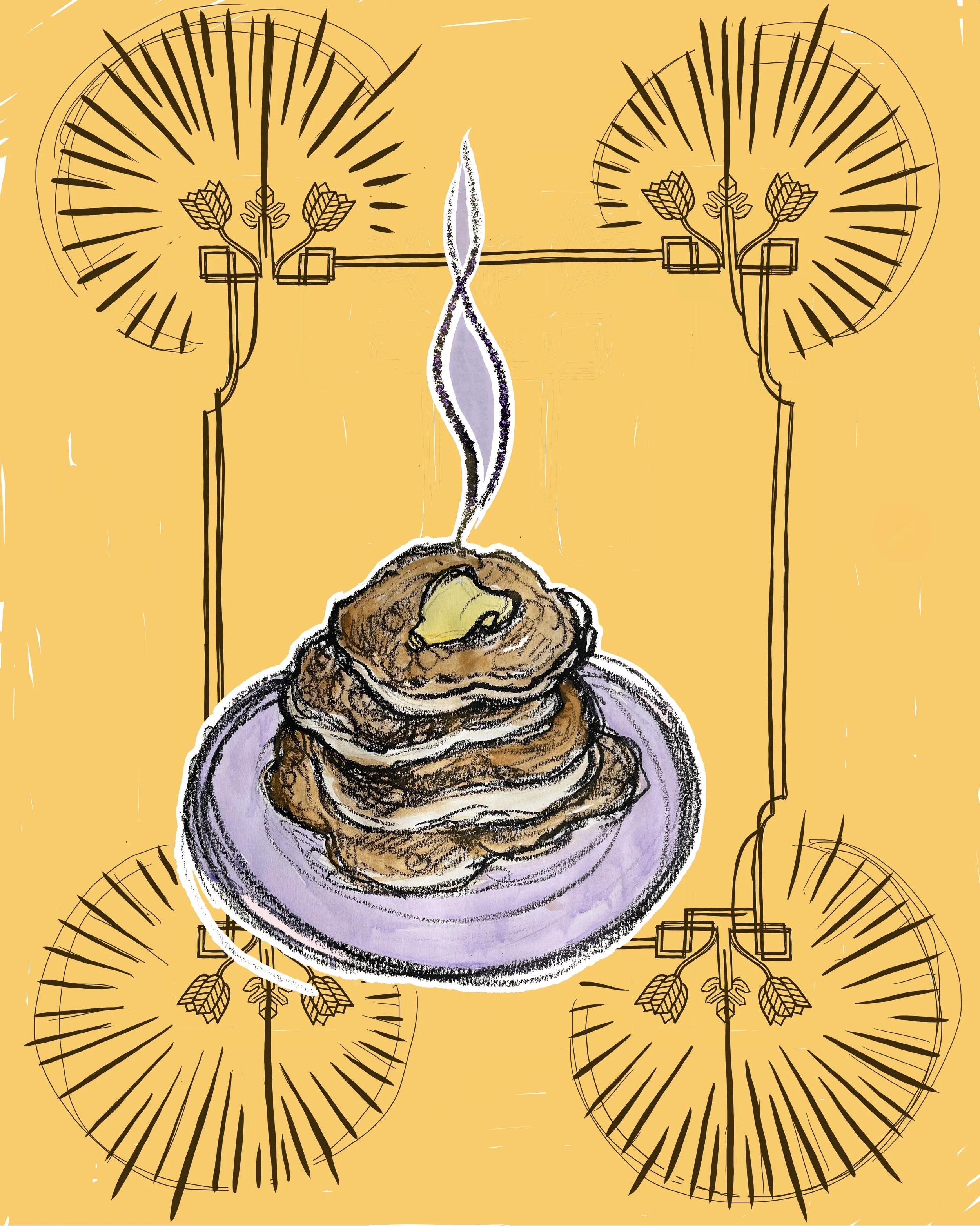 Pancackes with Steam Yellow Frame.jpg