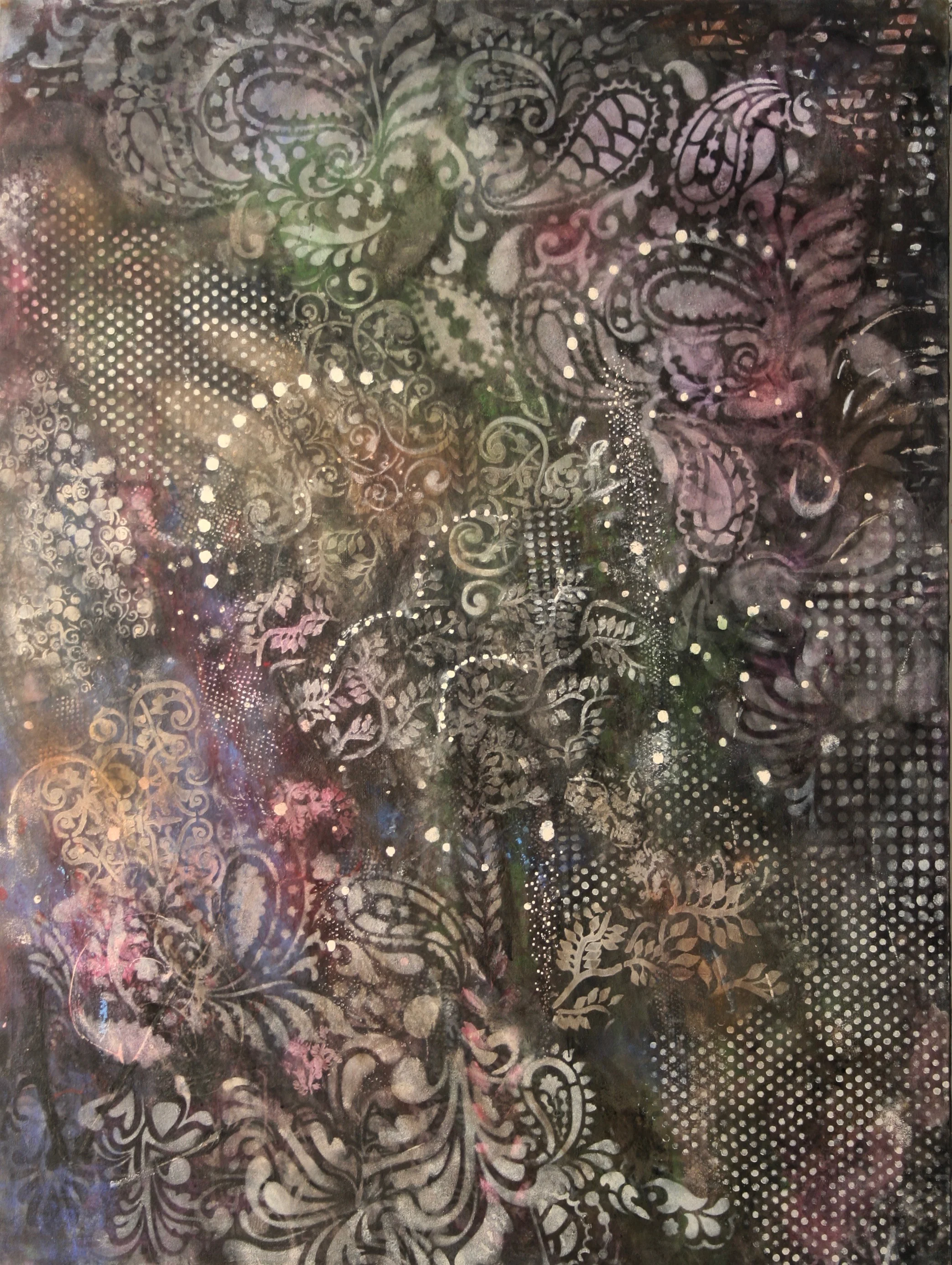   Trillium,  2018, acrylic on canvas, 56” x 42” (available) 