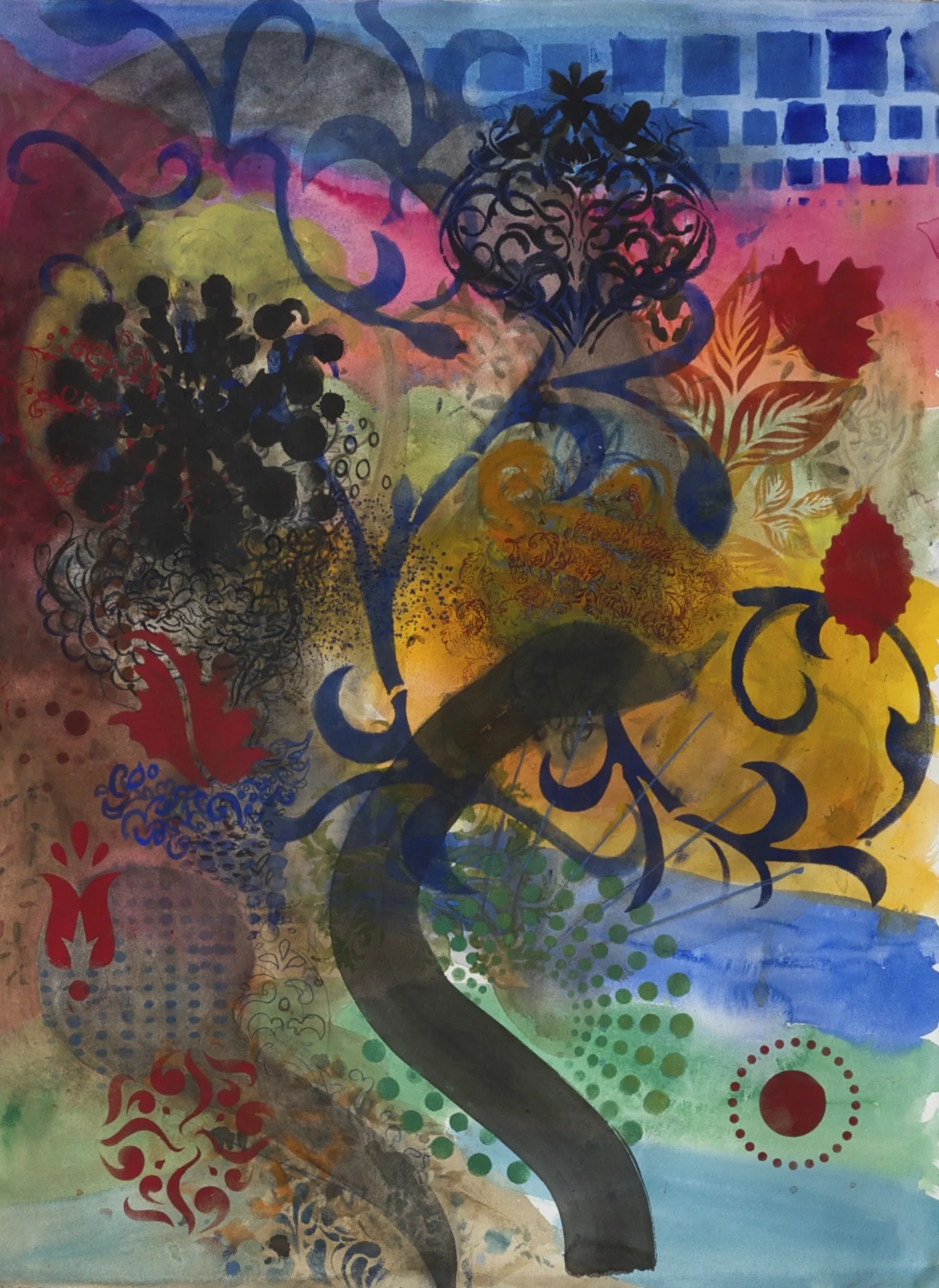   Shakespeare’s Garden #7 , 2014, watercolor, 30” x 22” (available) 