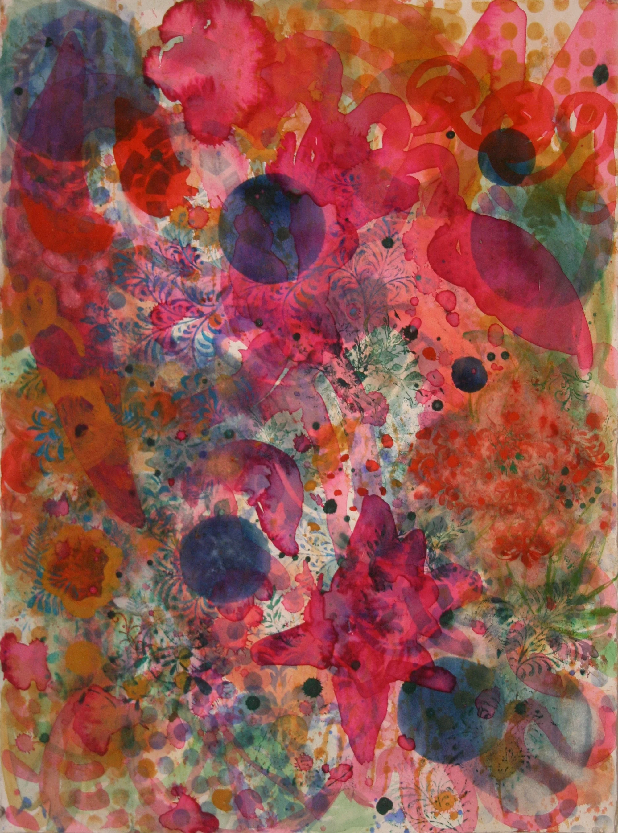   Roseate Spoonbill , 2012, watercolor on Rives BFK, 30” x 22” (private collection) 