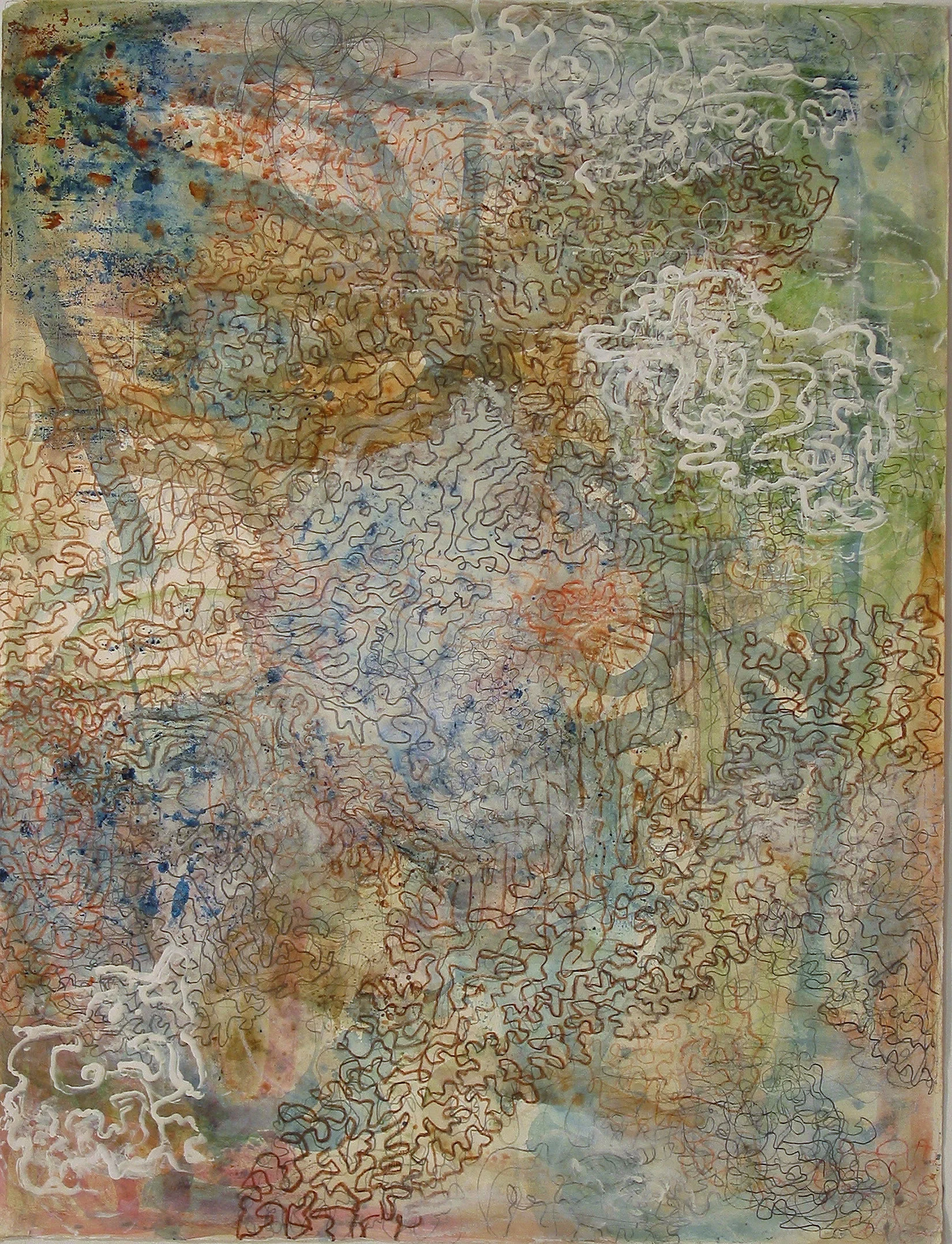   Coral Series #2 , 2005, 26” x 20”, watercolor, crayon, pencil, (private collection) 
