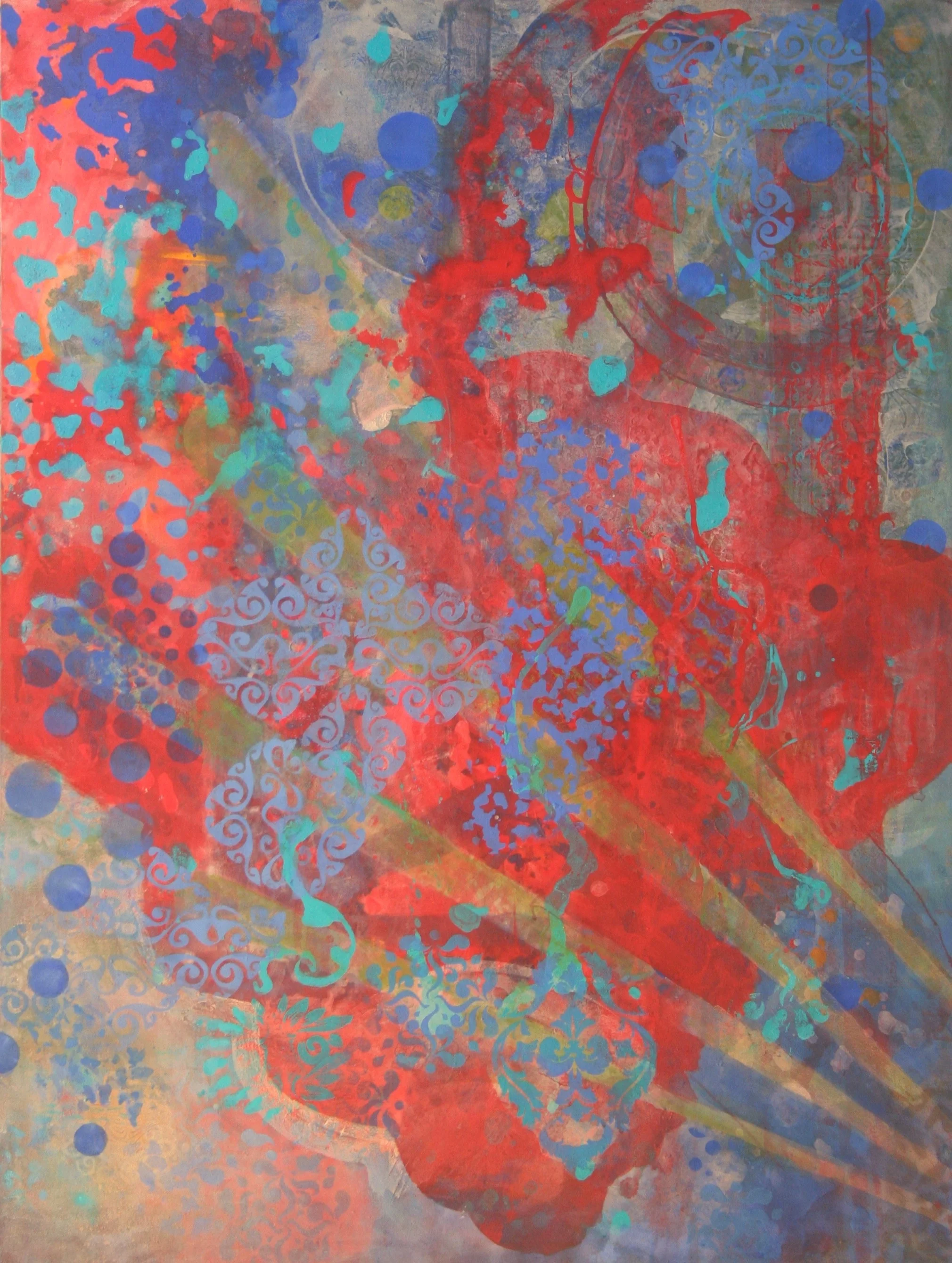   Bluethroat,  2012, acrylic/canvas, 56” x 42” (private collection) 