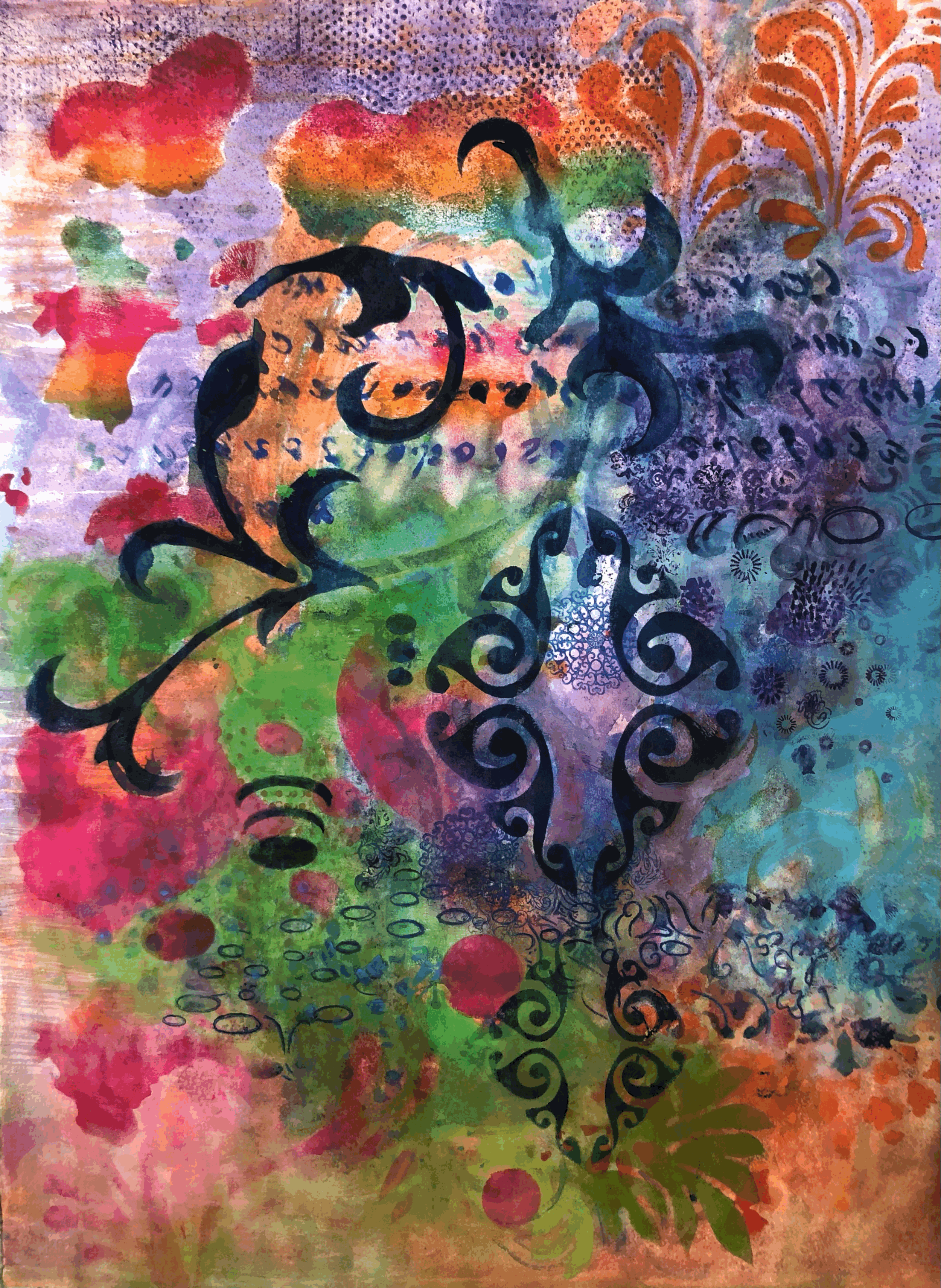  Shakespeare’s Garden #18, 2014, Watercolor on Rives BFK, 30” x 22”, (available) 