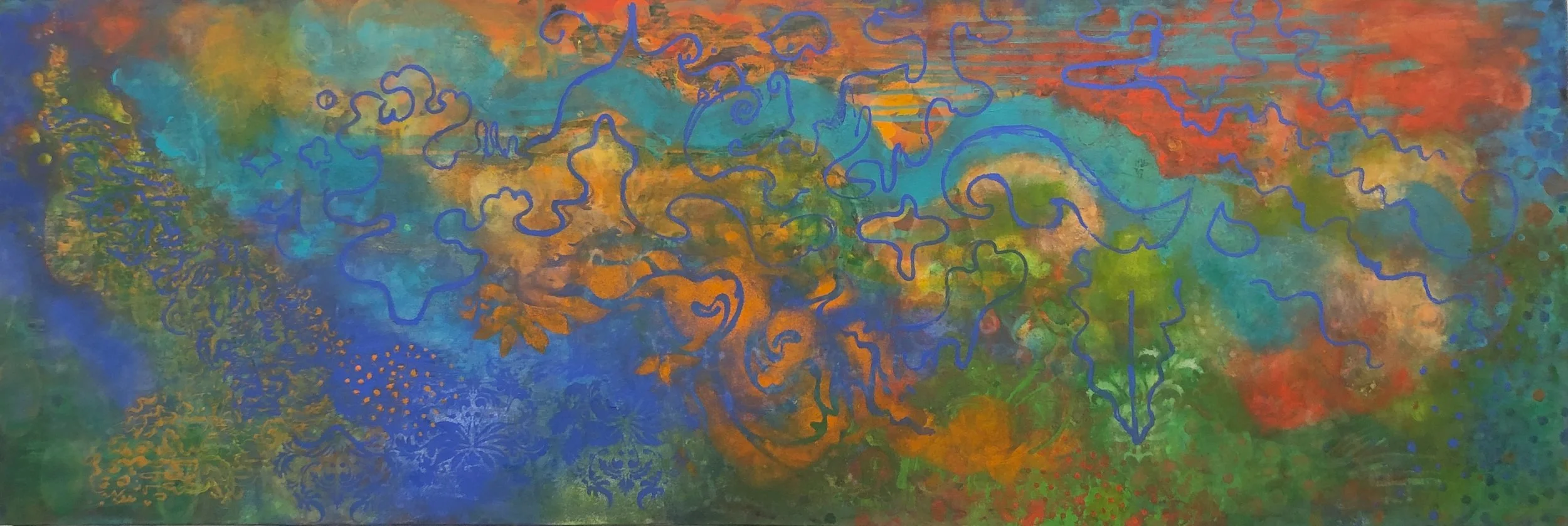   Shakespeare’s Garden #32 , 2014, acrylic/canvas, 24” x 72” (available) 