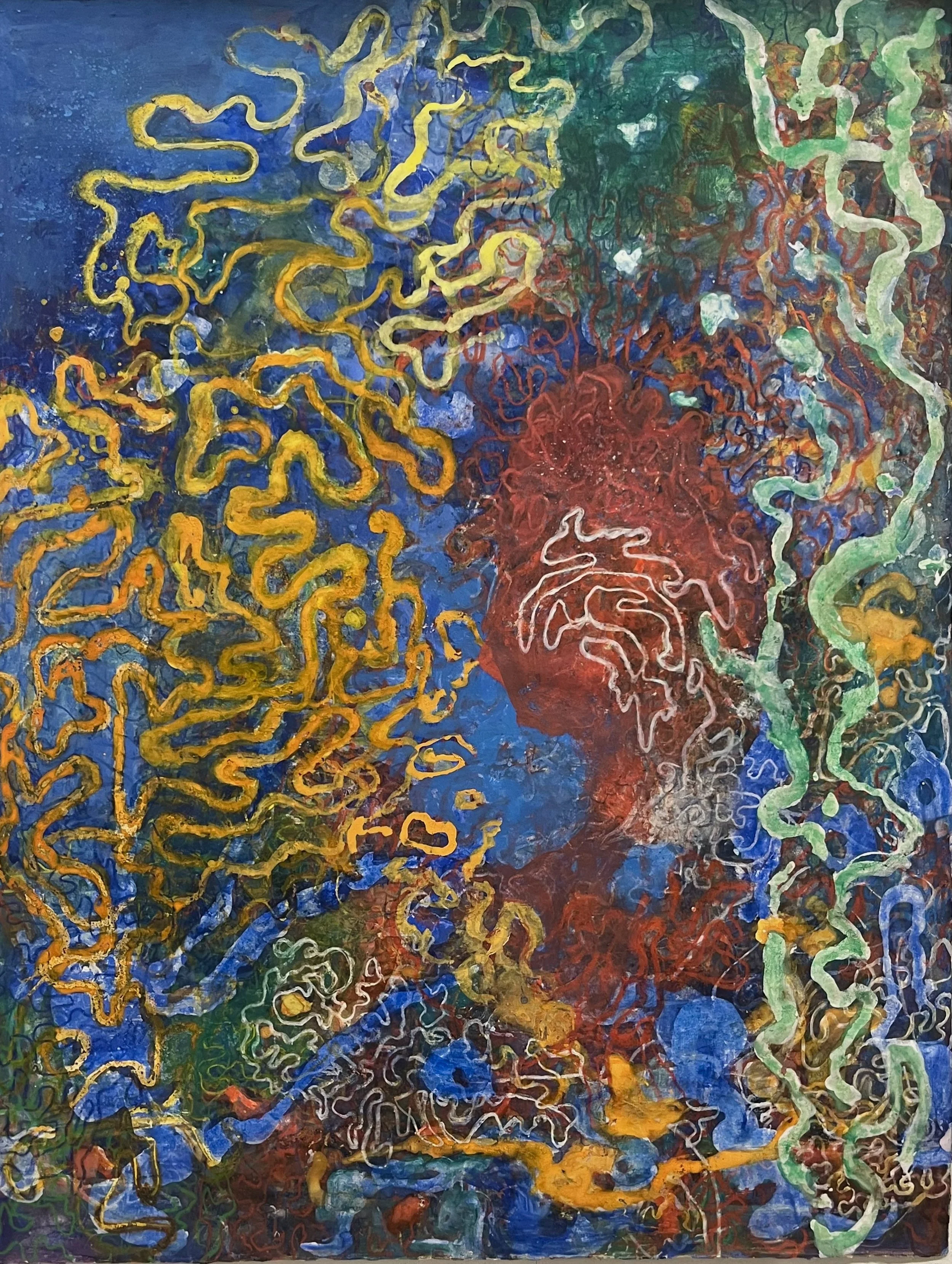  Coral Series #28, 2007, 26” x 20”, watercolor, crayon, pencil,  (available) 