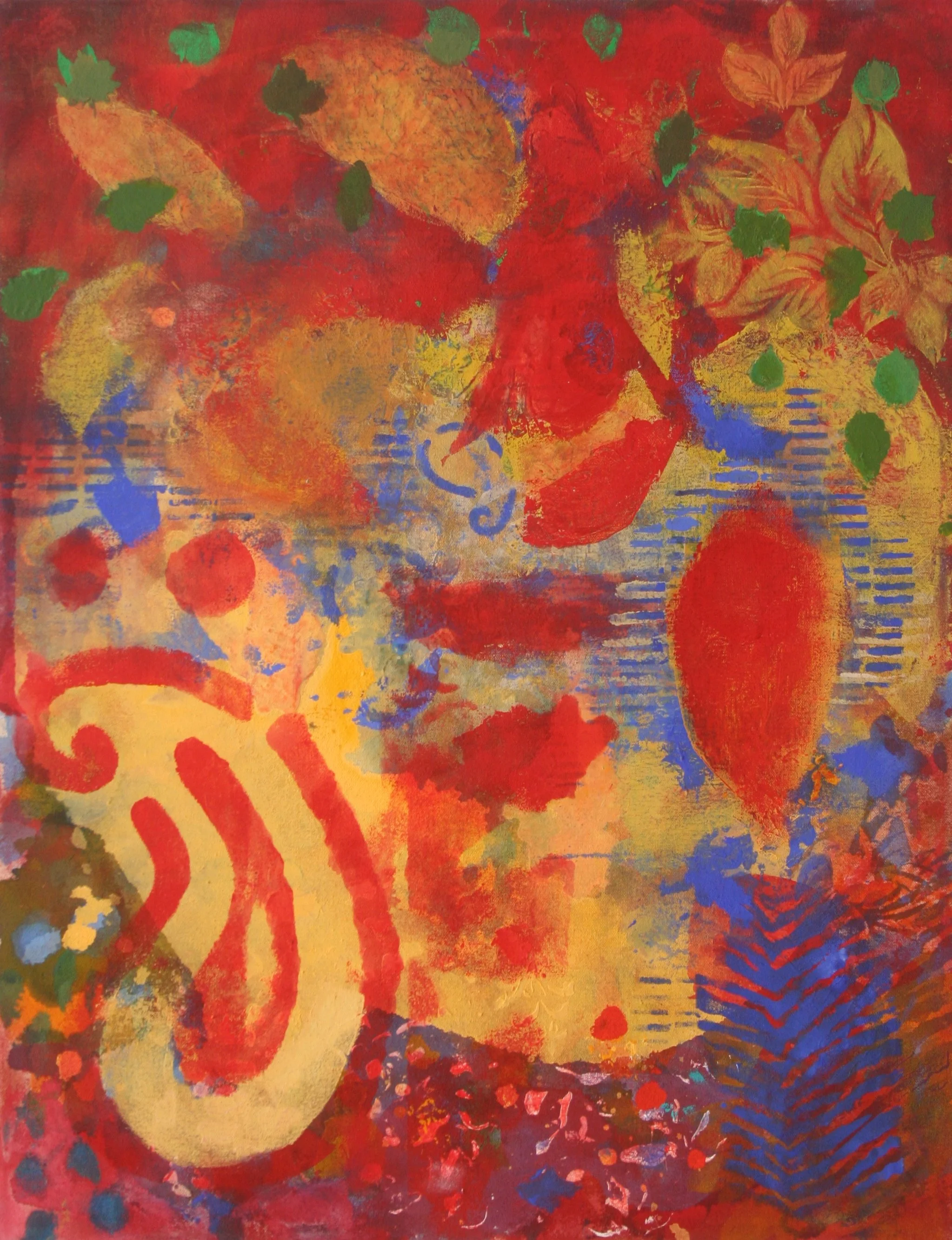   Coppersmith Barbet , 2012, acrylic/canvas, 26” x 20” (available) 