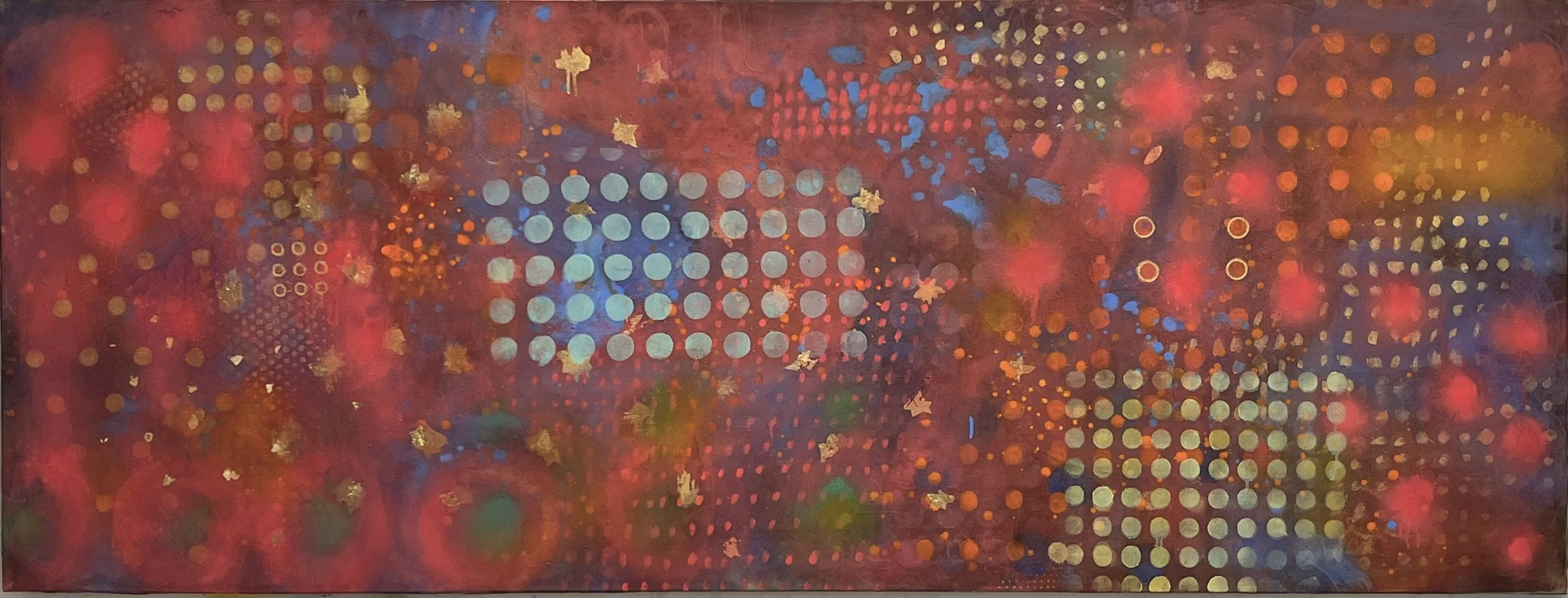   Dawn Chorus,  2025, acrylic/canvas, 34”x 84”, (available) 