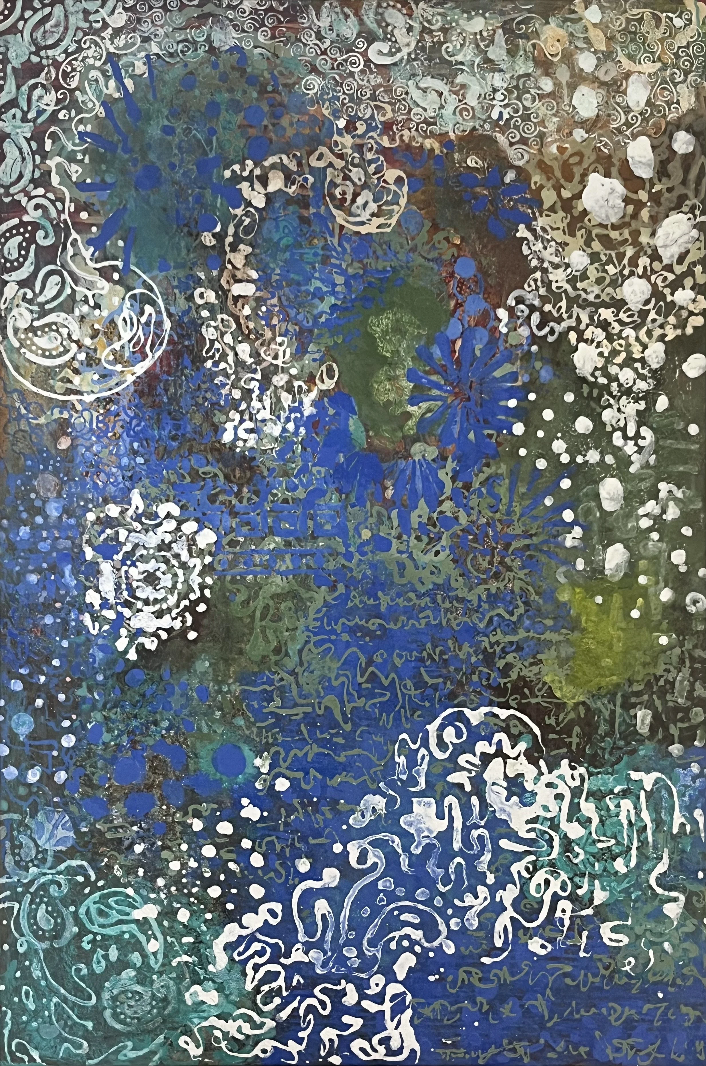   Oriental Dollar Bird,  2011, Acrylic/canvas, 50” x 36” (available) 