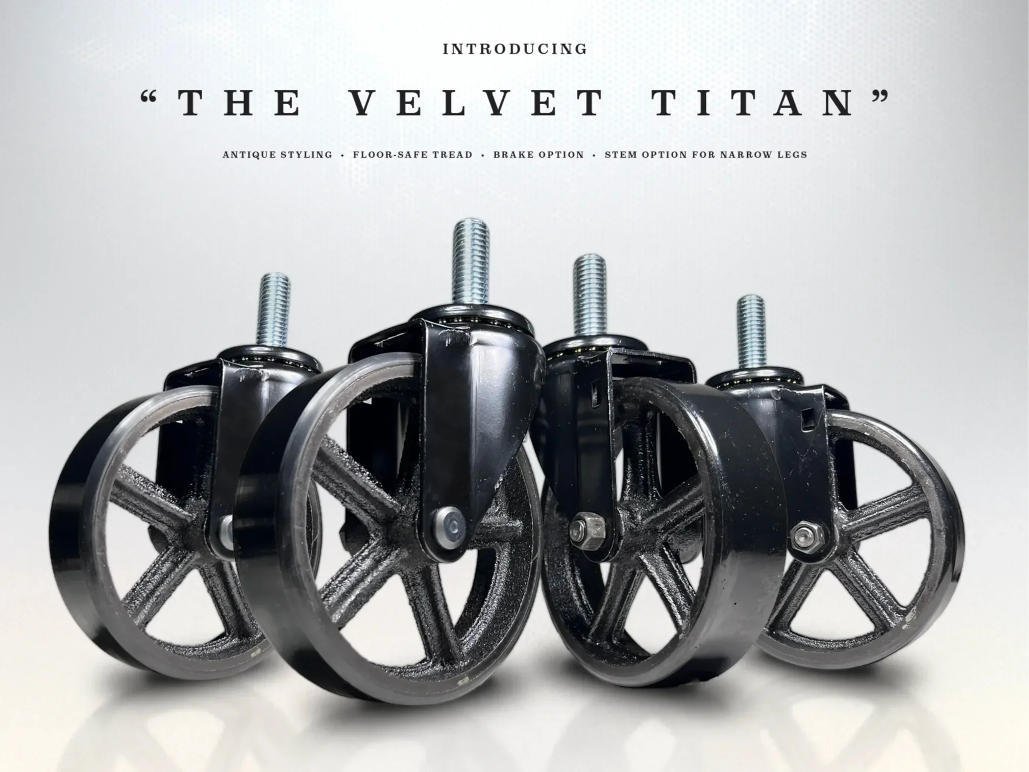 6 INCH VELVET TITAN, THREADED STEM MOUNT, BRAKE