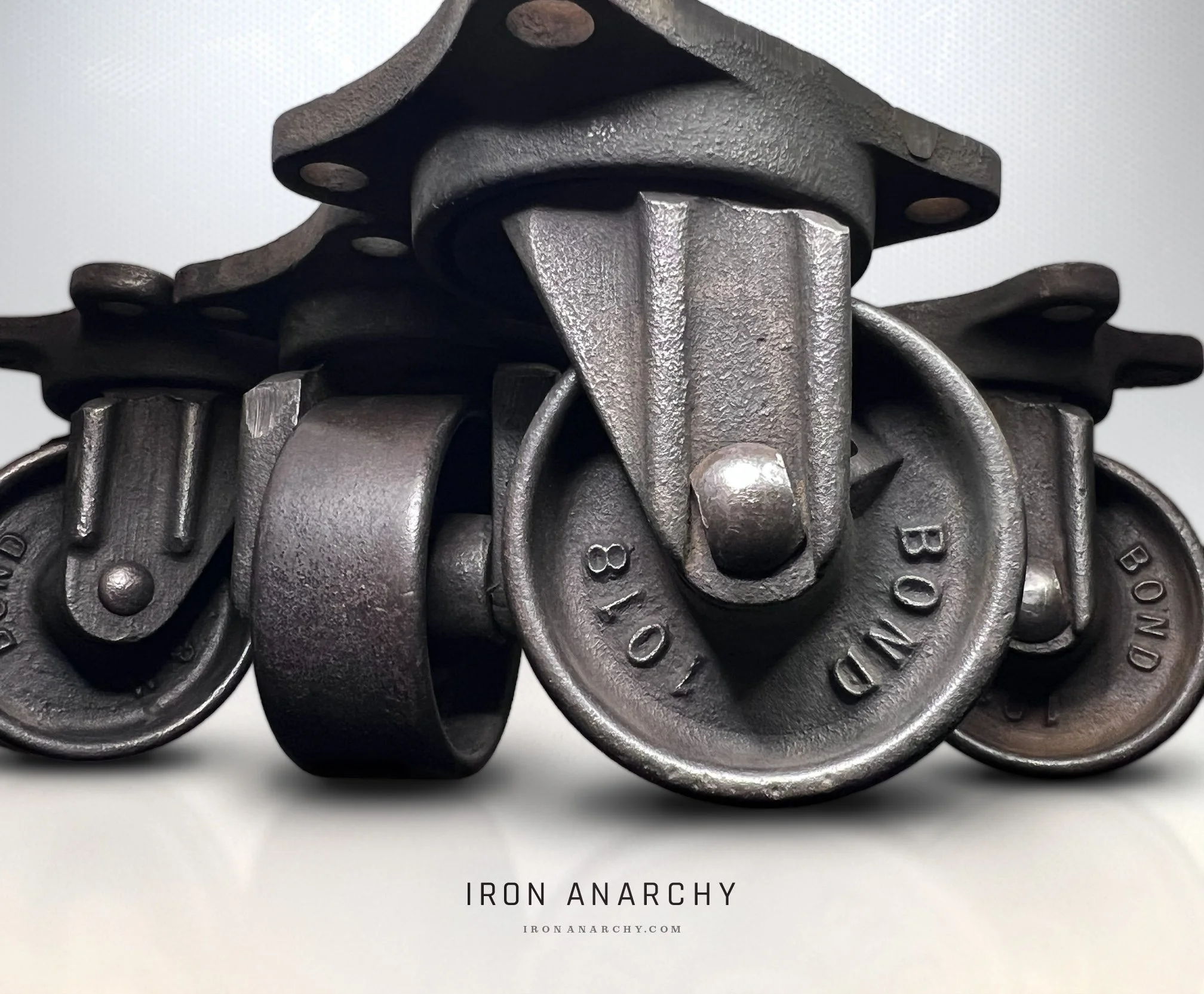 Shop heavy duty antique and vintage industrial furniture caster set for your coffee table, cabinet or furniture restoration project. Small cast iron caster wheels for furniture.
