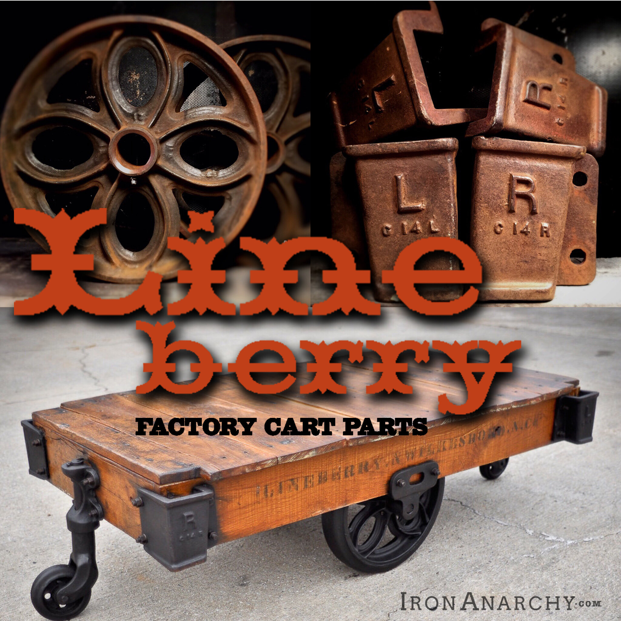 Antique Lineberry Factory Cart Hardware