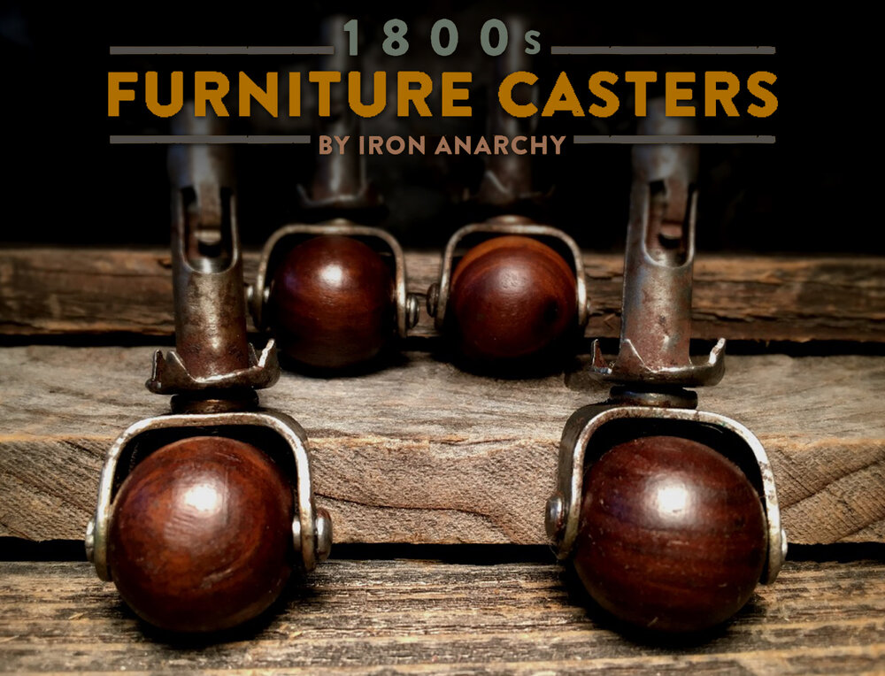 Wooden casters for antique furniture