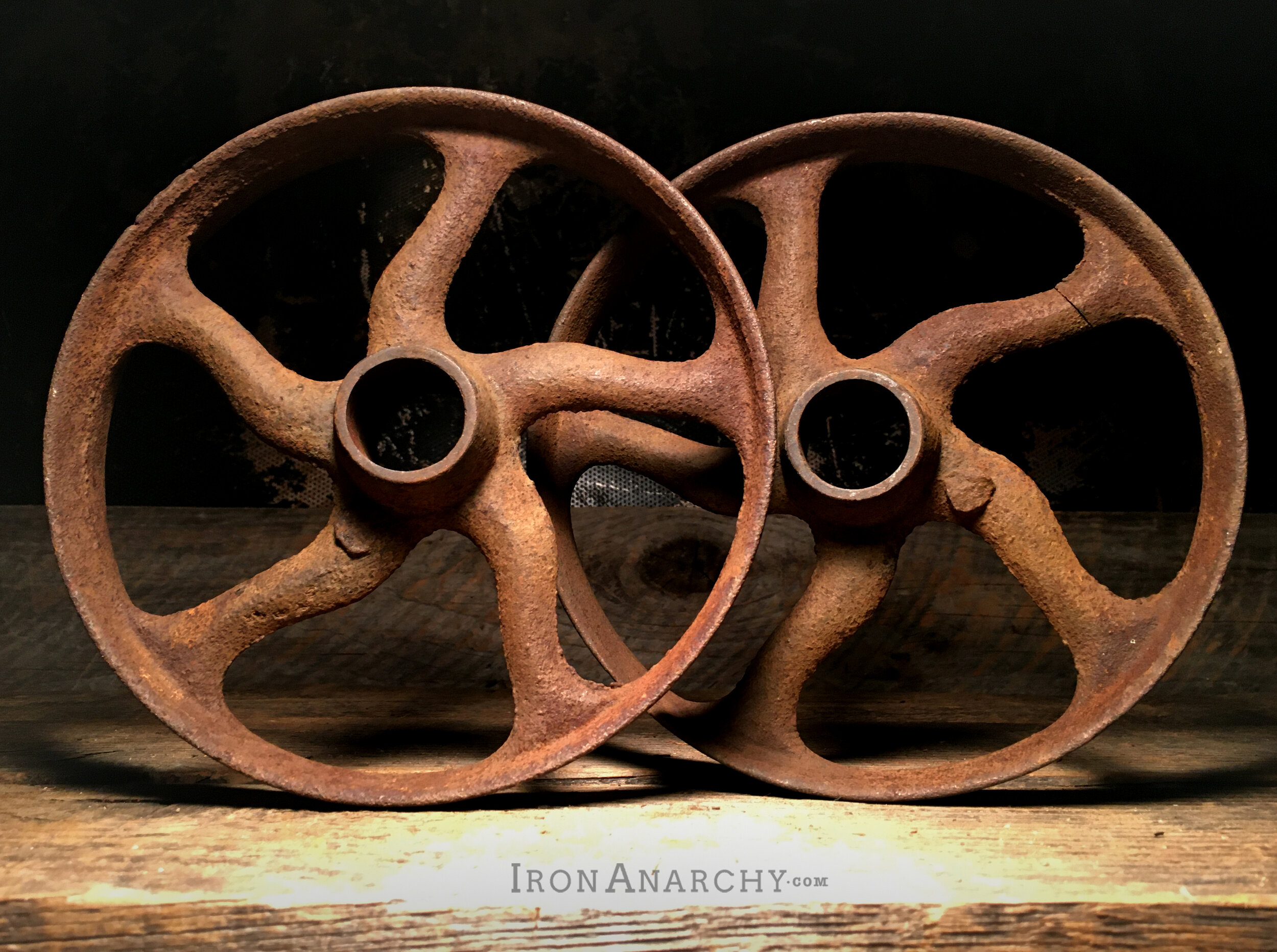 Antique Factory Cart Wheels