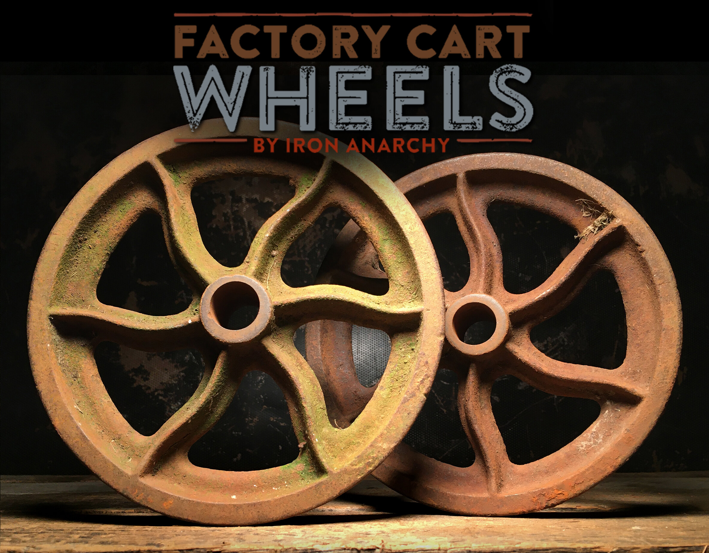 Antique Factory Cart Wheels