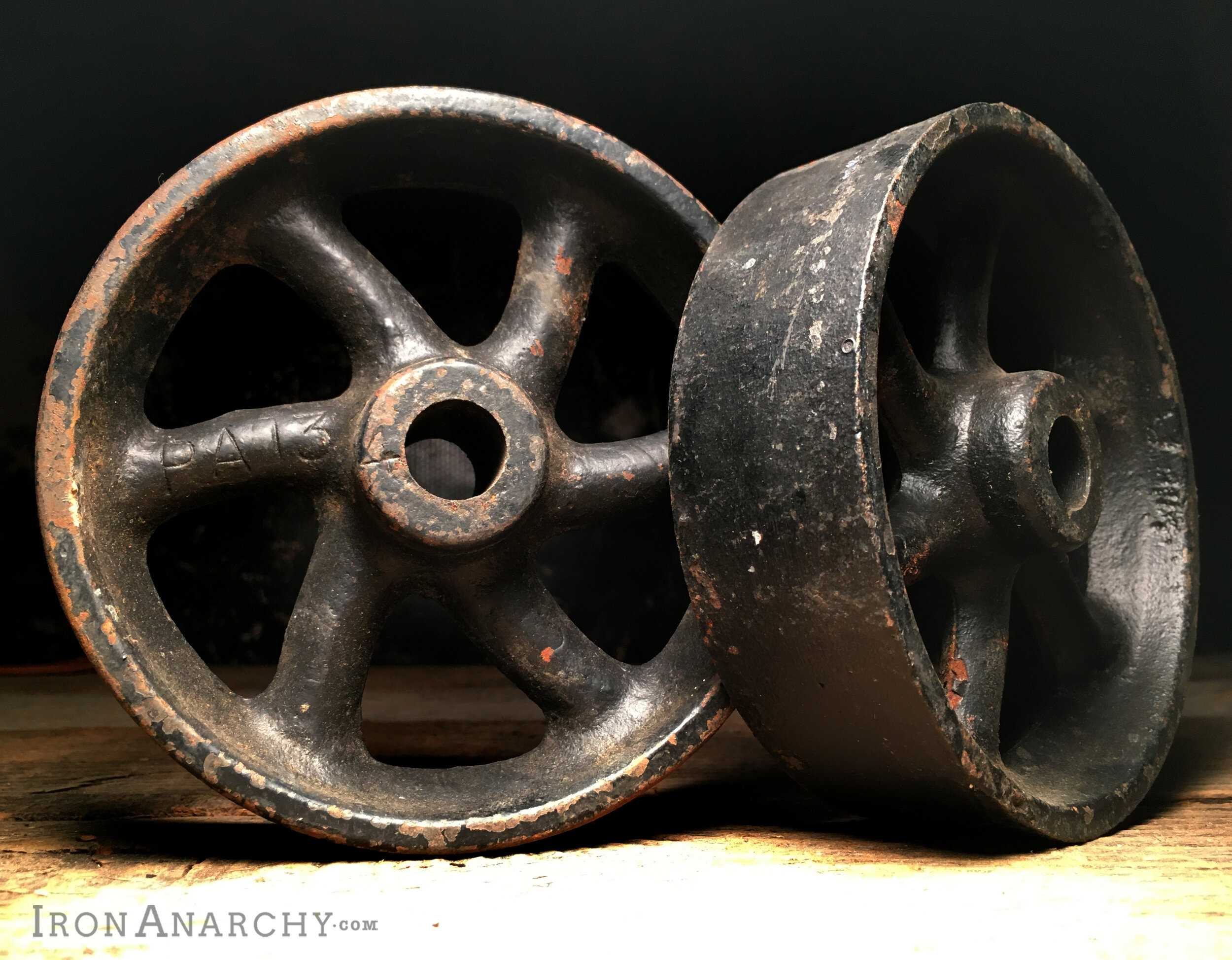 Vintage Industrial Cart Wheels