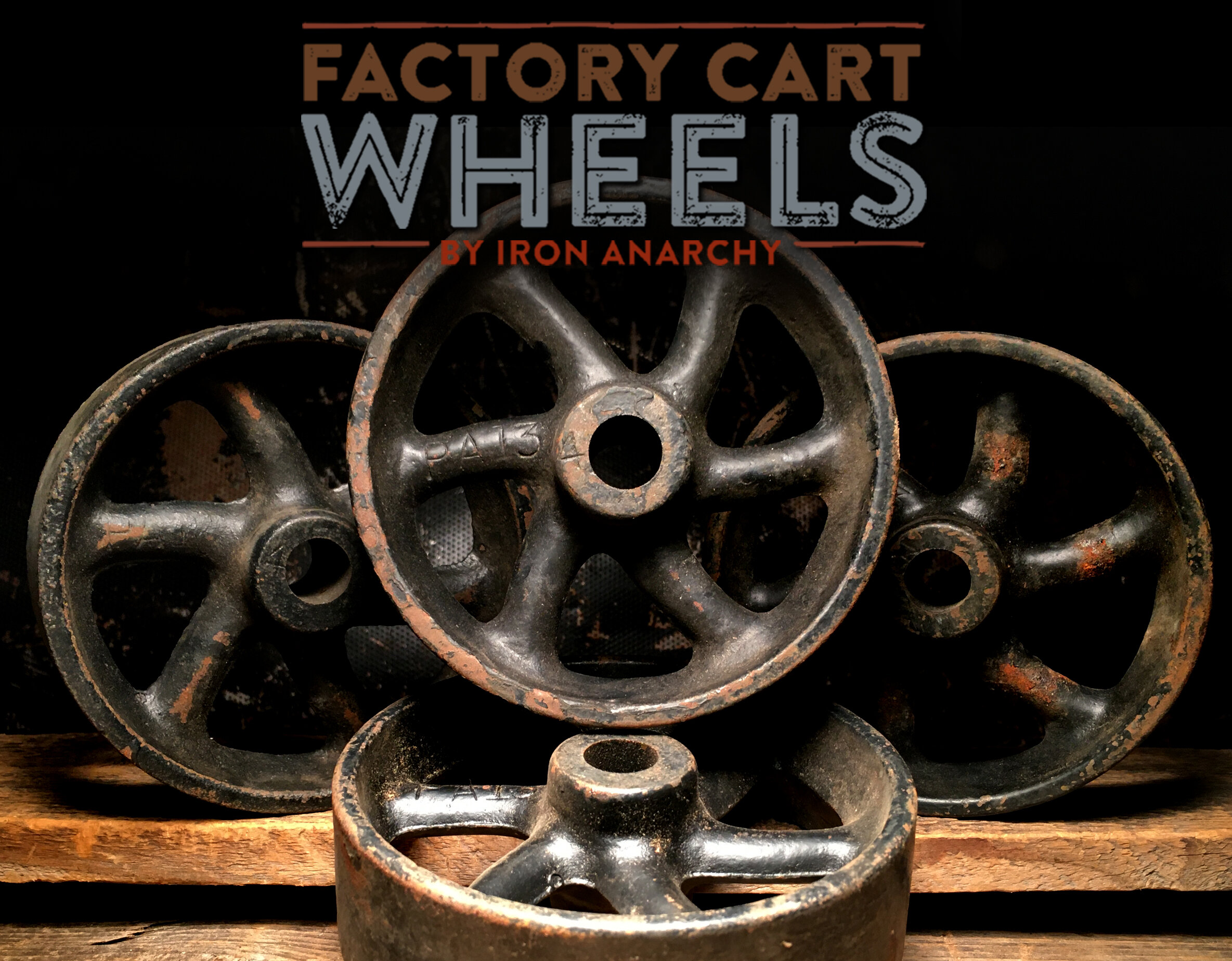 Vintage Industrial Coffee Table Wheels