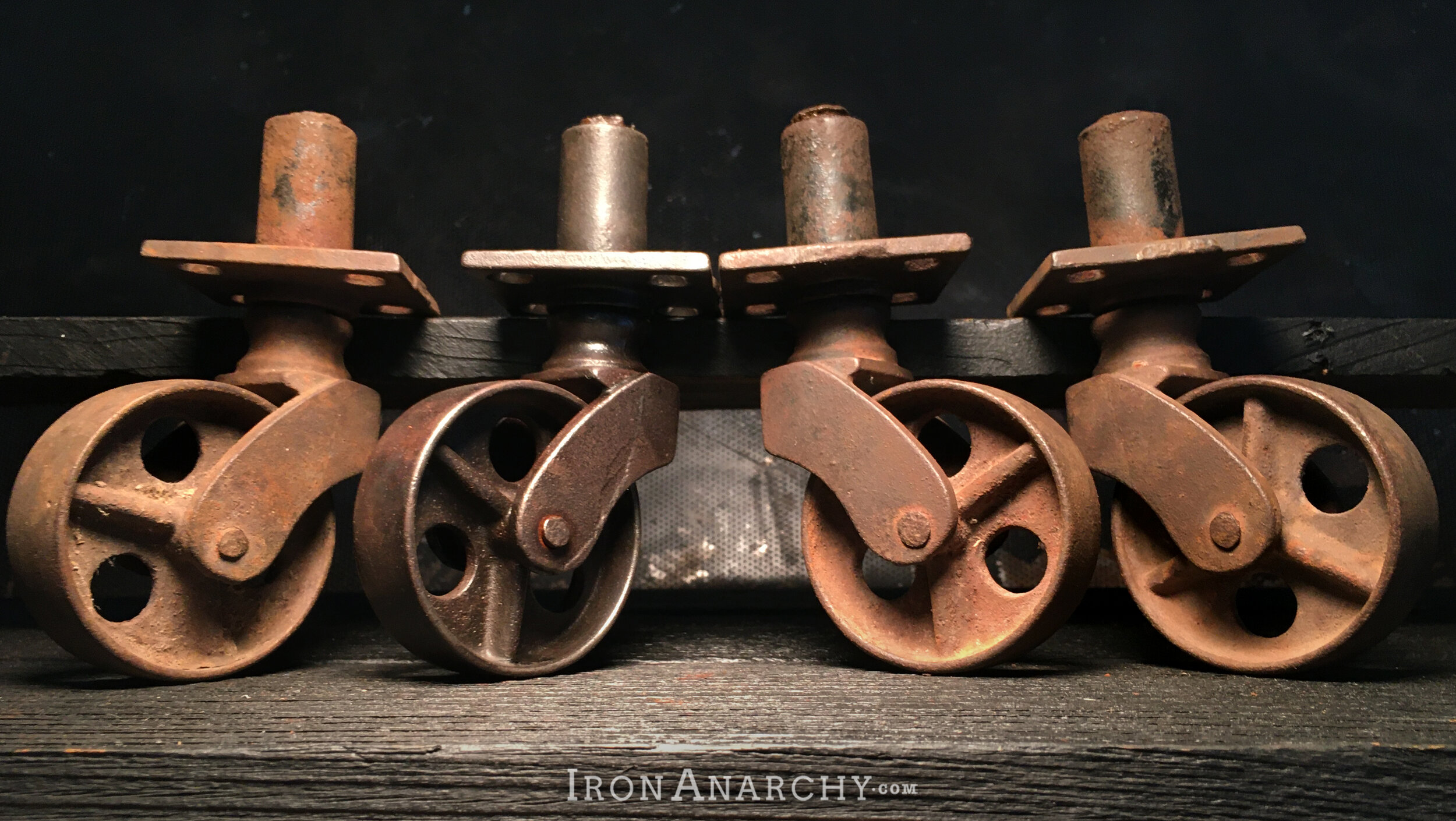 Antique Industrial Stem Casters