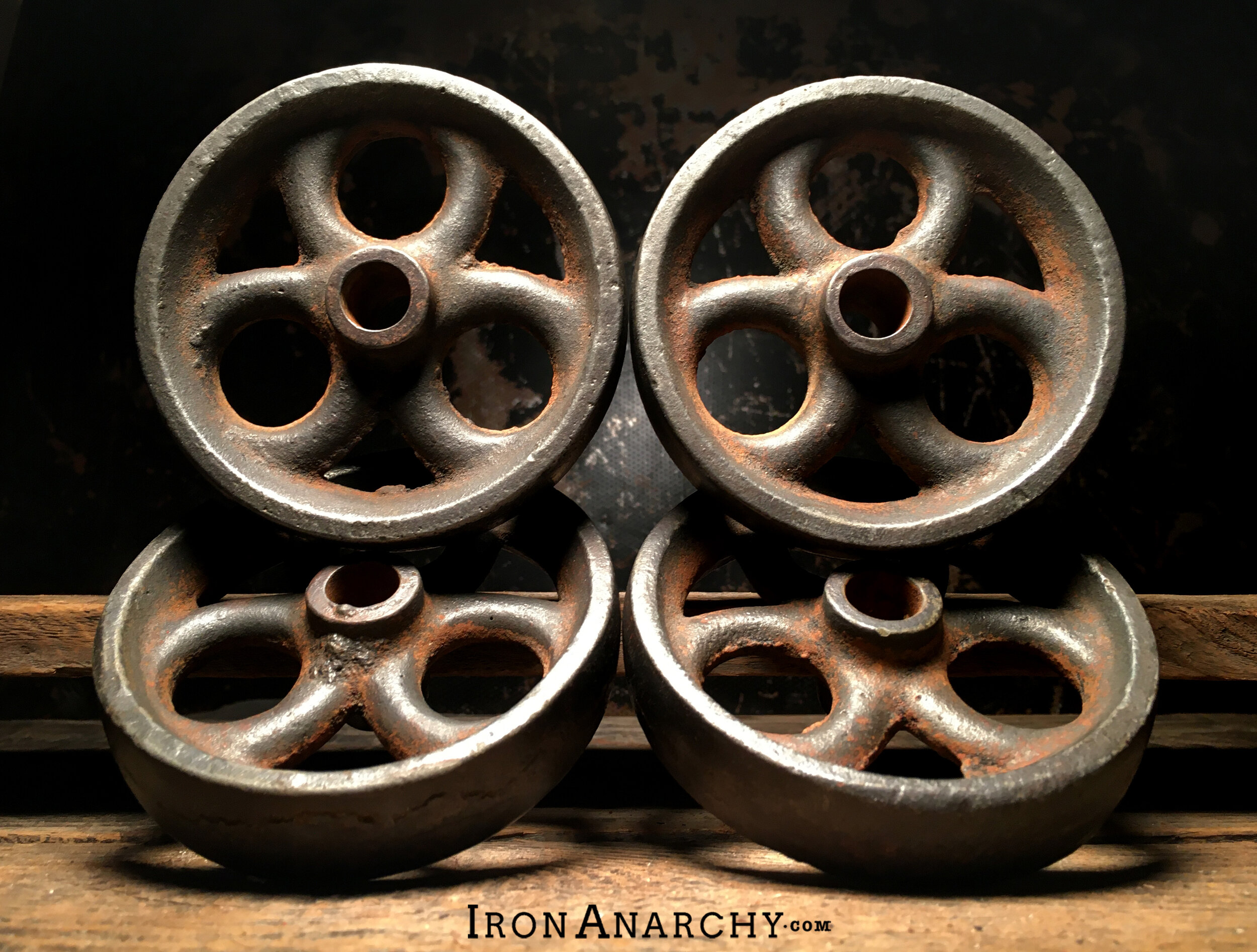 antique industrial cart wheels, vintage industrial cart wheels,