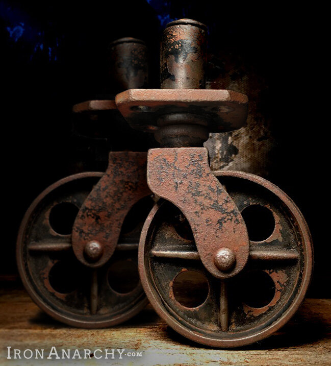 antique industrial cart wheels, vintage industrial cart wheels,