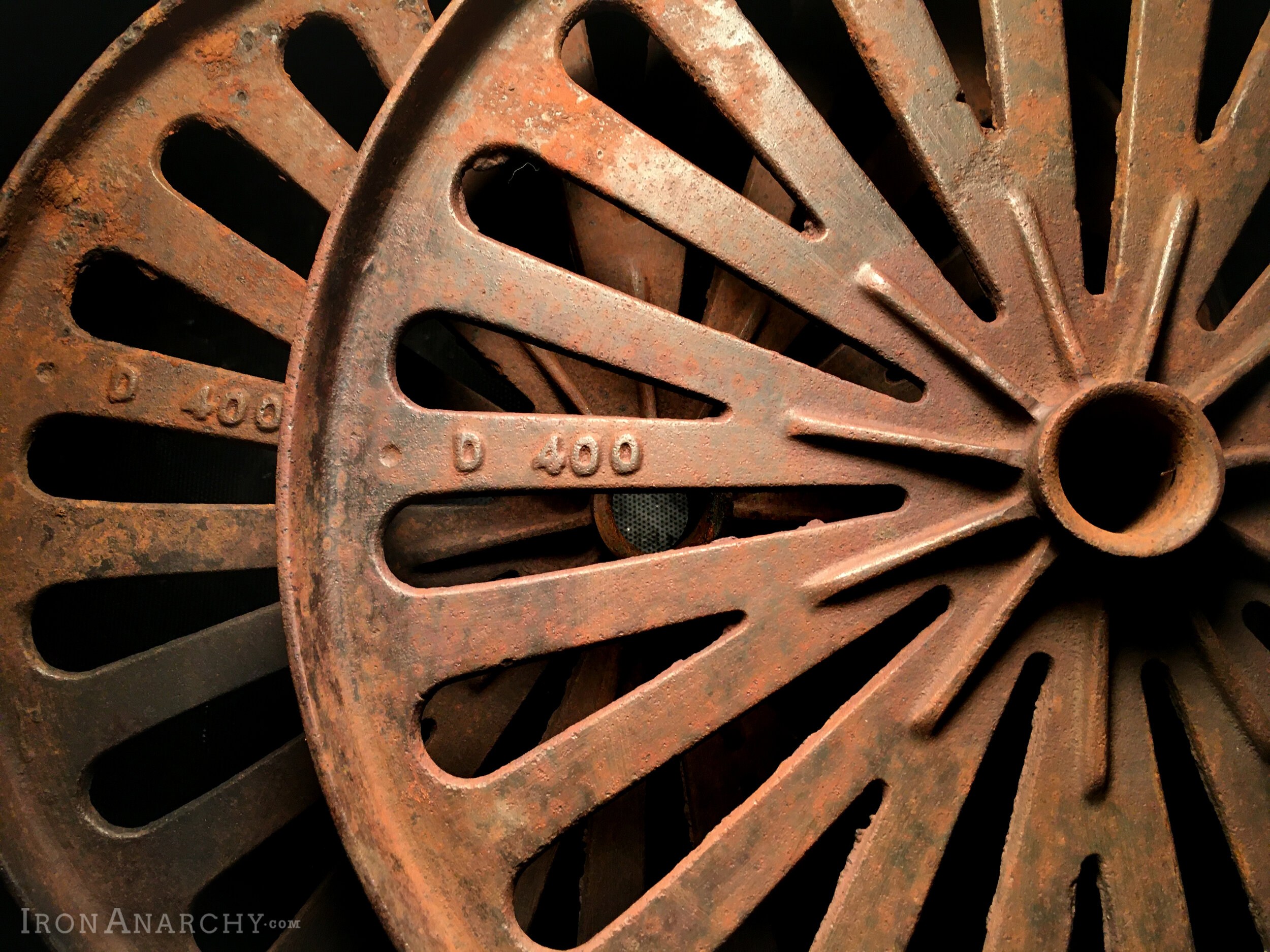 vintage industrial cart wheels