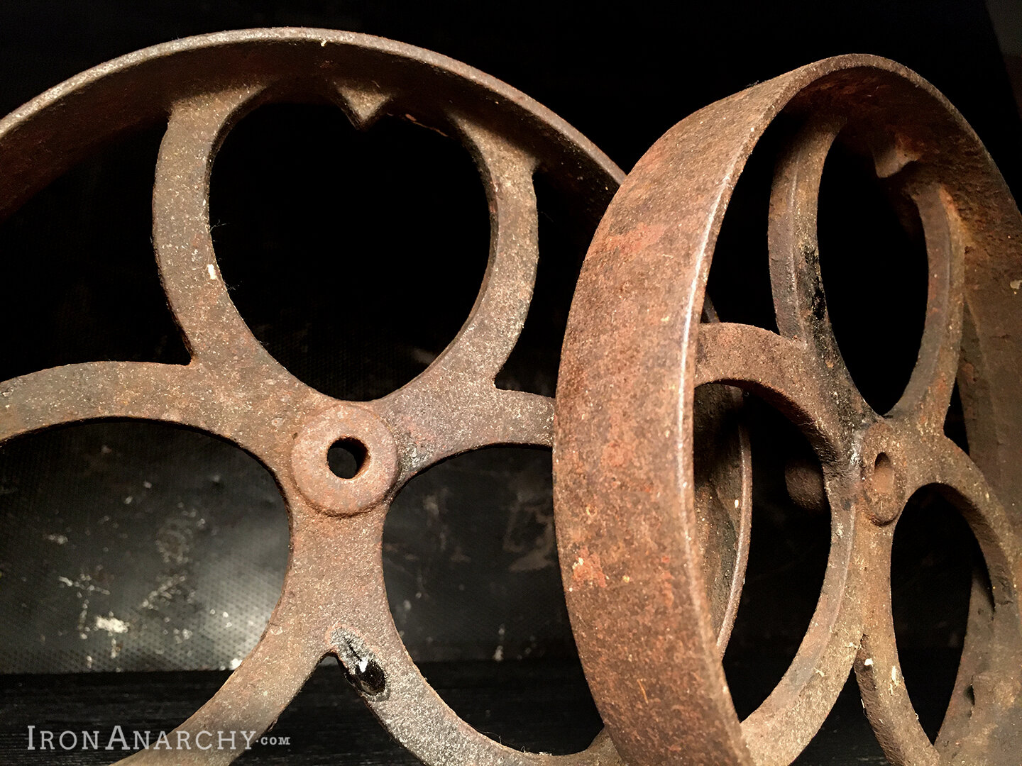 Antique Industrial Heart Spoke Cart Wheels
