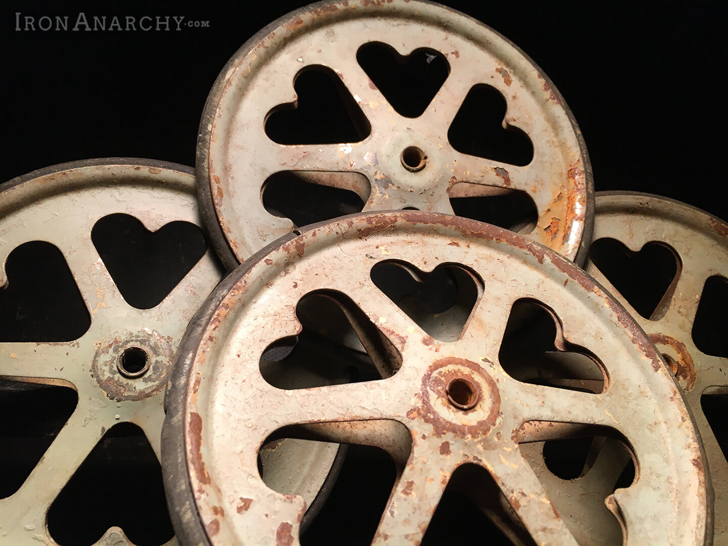Antique Heart Spoke Cart Wheels