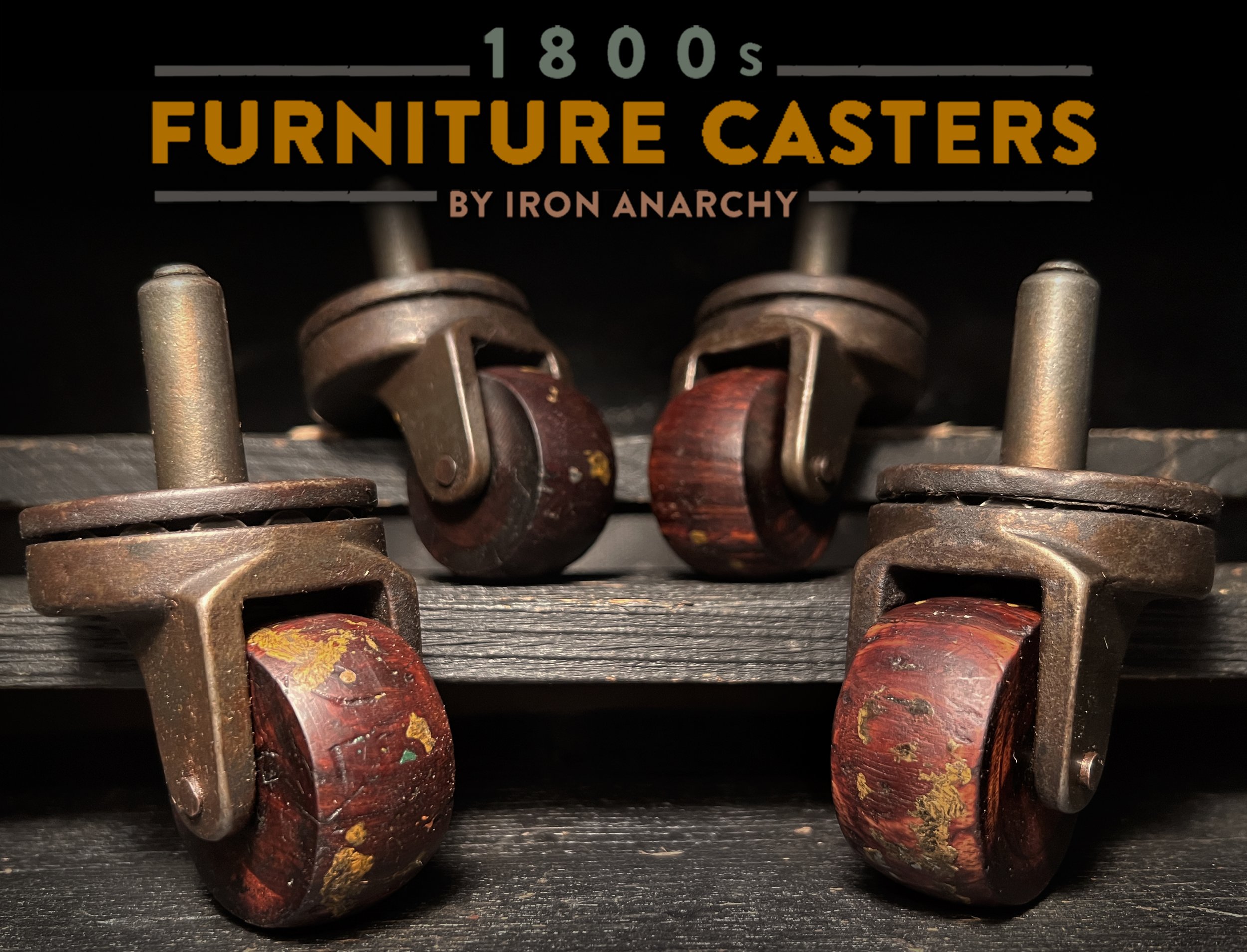 antique furniture casters, vintage furniture casters