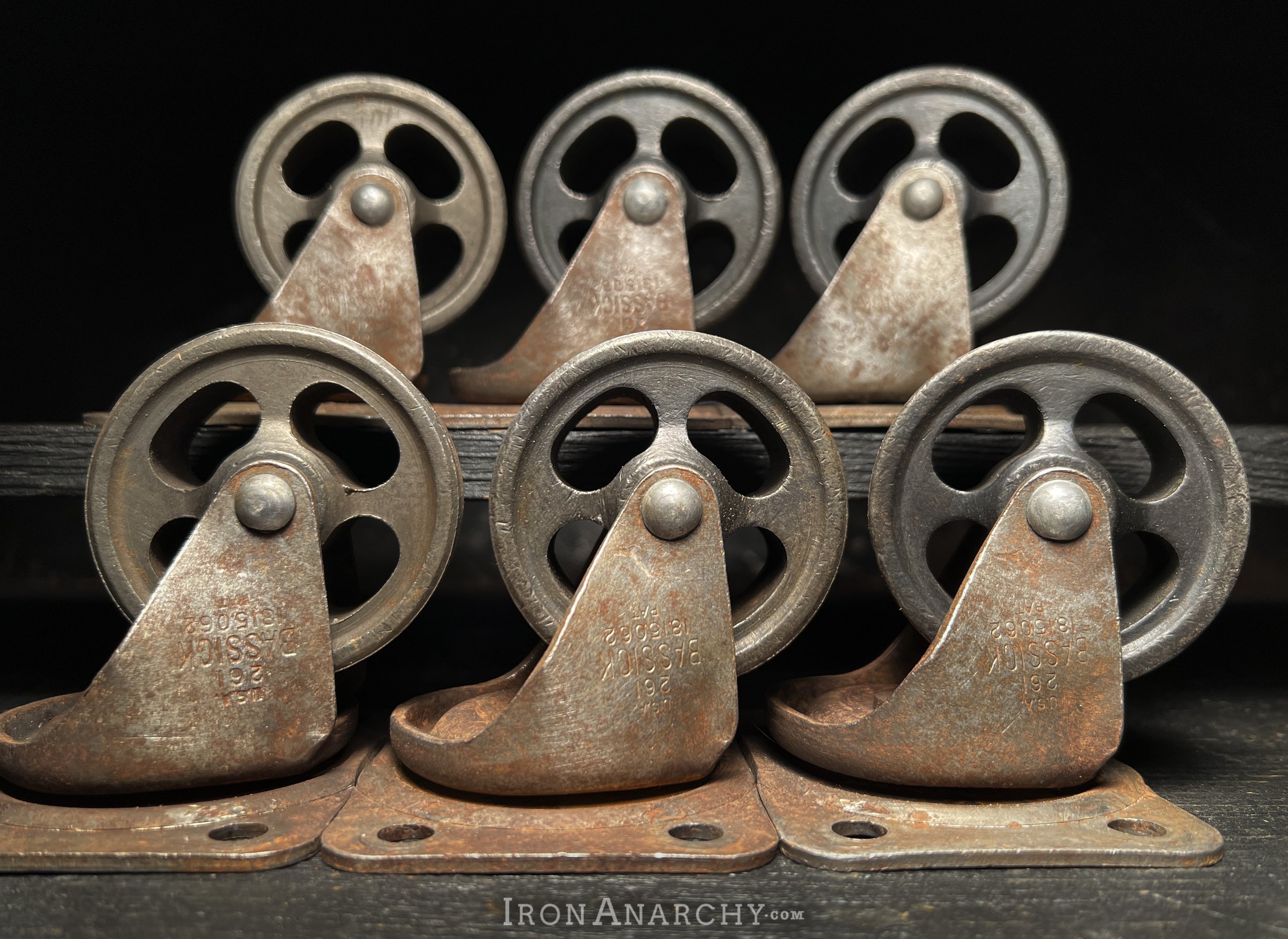 Antique Industrial Casters, Vintage Industrial Caster Wheels