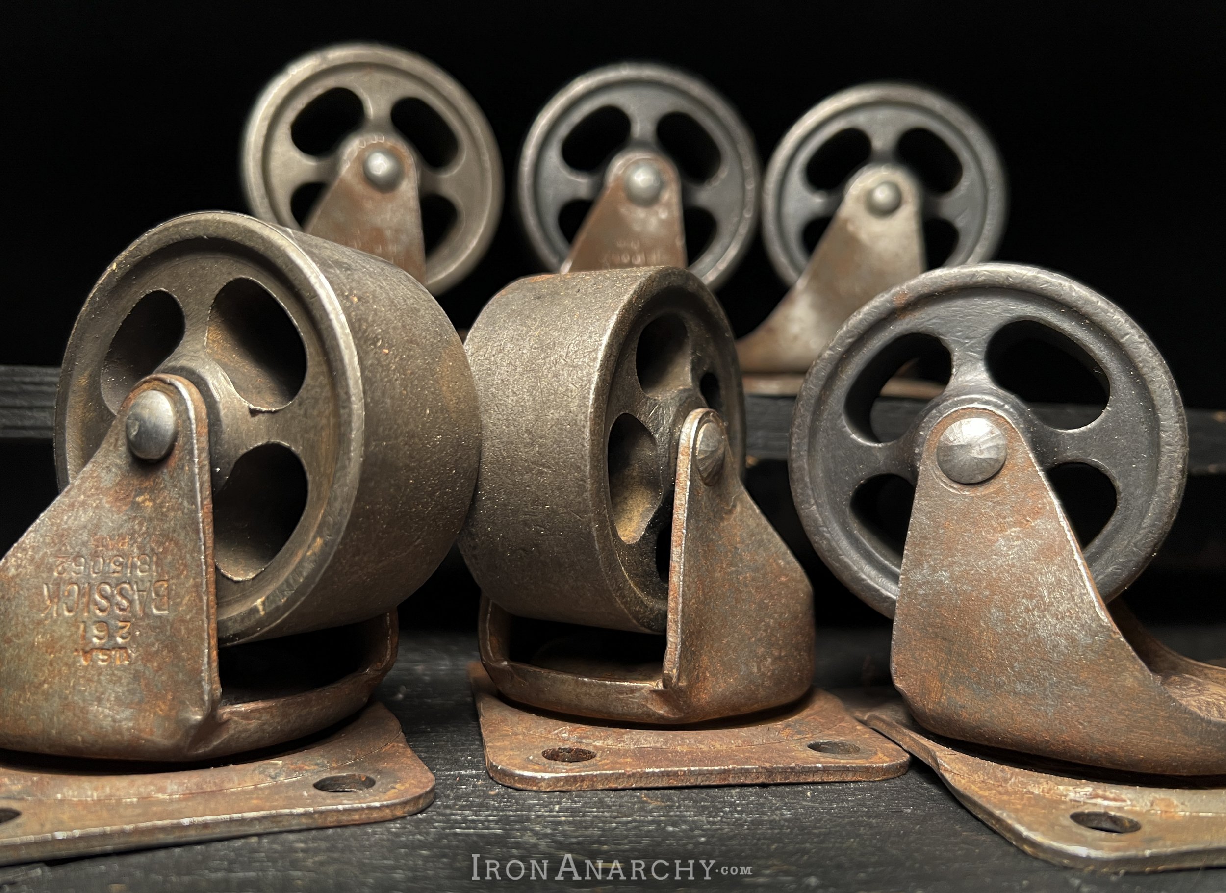 Antique Industrial Casters, Vintage Industrial Caster Wheels