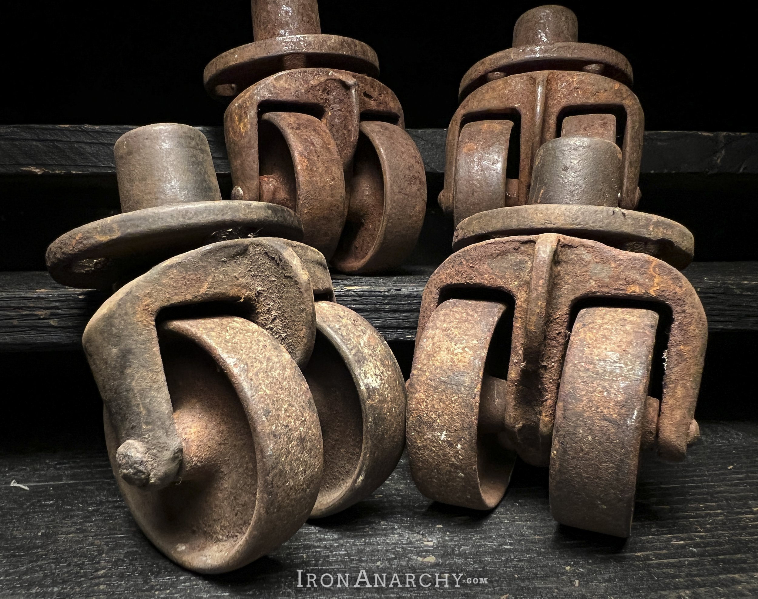 Antique Industrial Furniture Casters, Vintage Industrial Furniture Casters